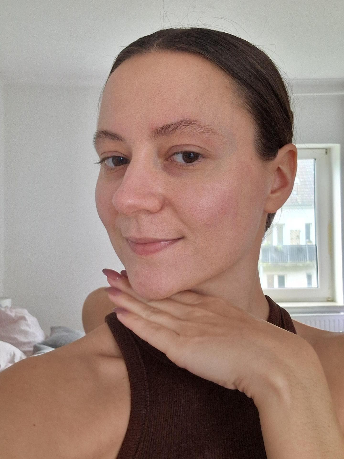 Meine Haut nach dem Auftragen des Vitamin C Fluids von Garnier Meine Haut nach dem Auftragen des Vitamin C Fluids von Garnier