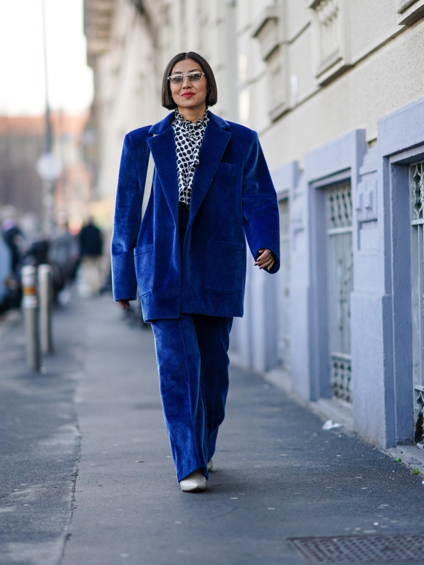 Hosenanzug aus Samt im Streetstyle
