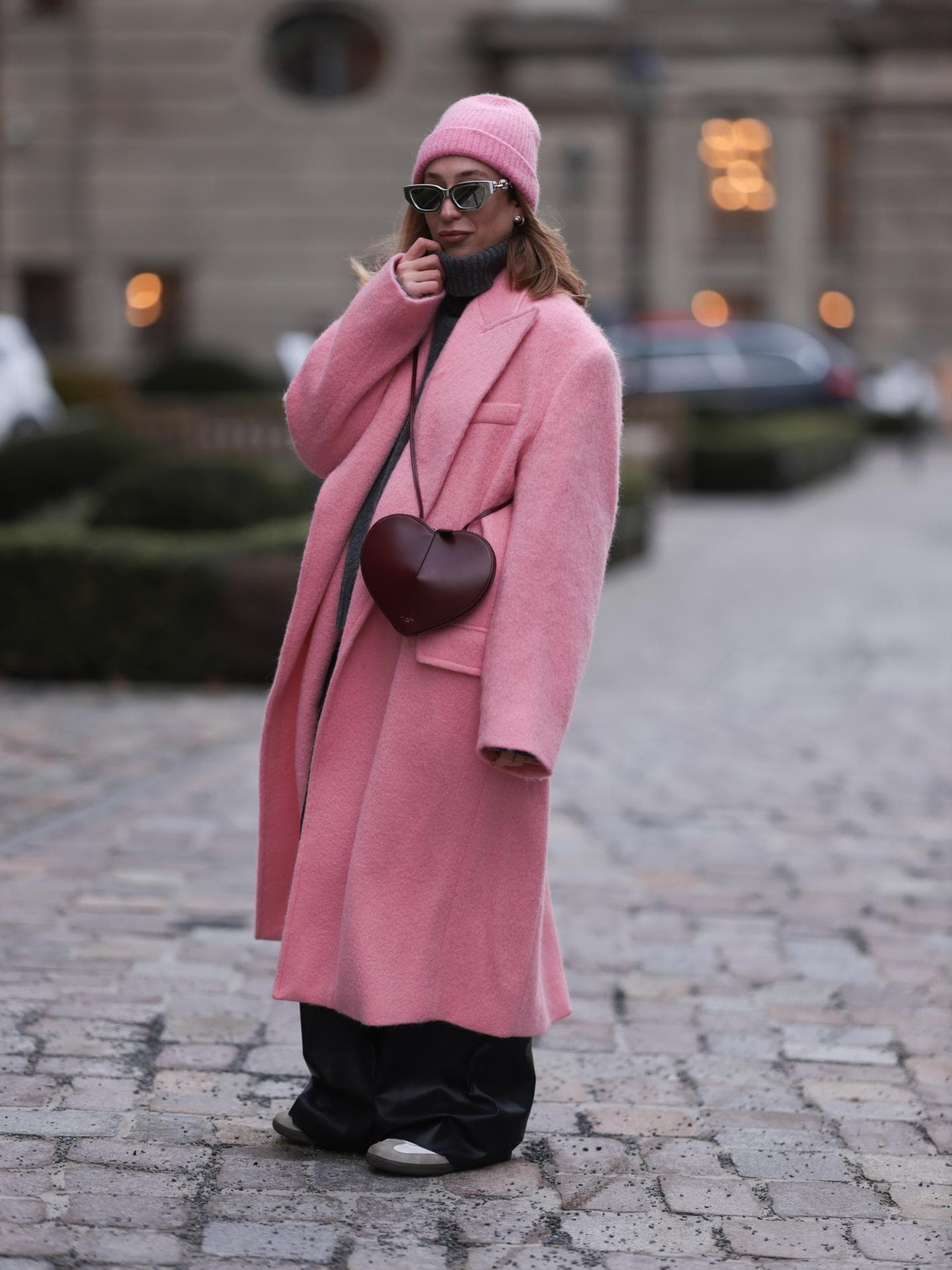 Mantel in A-Linie im Streetstyle