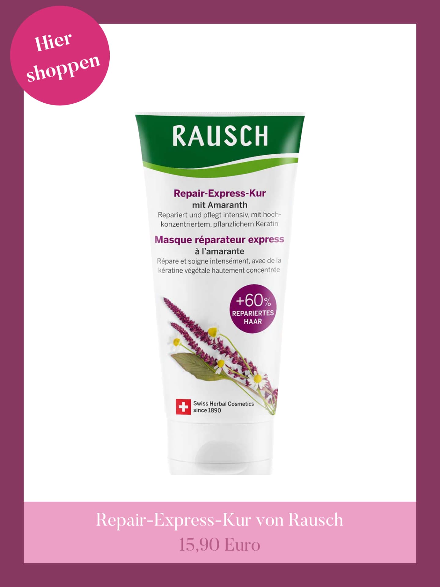 Beste Haarkur trockene Haare - Repair-Express-Kur von Rausch
