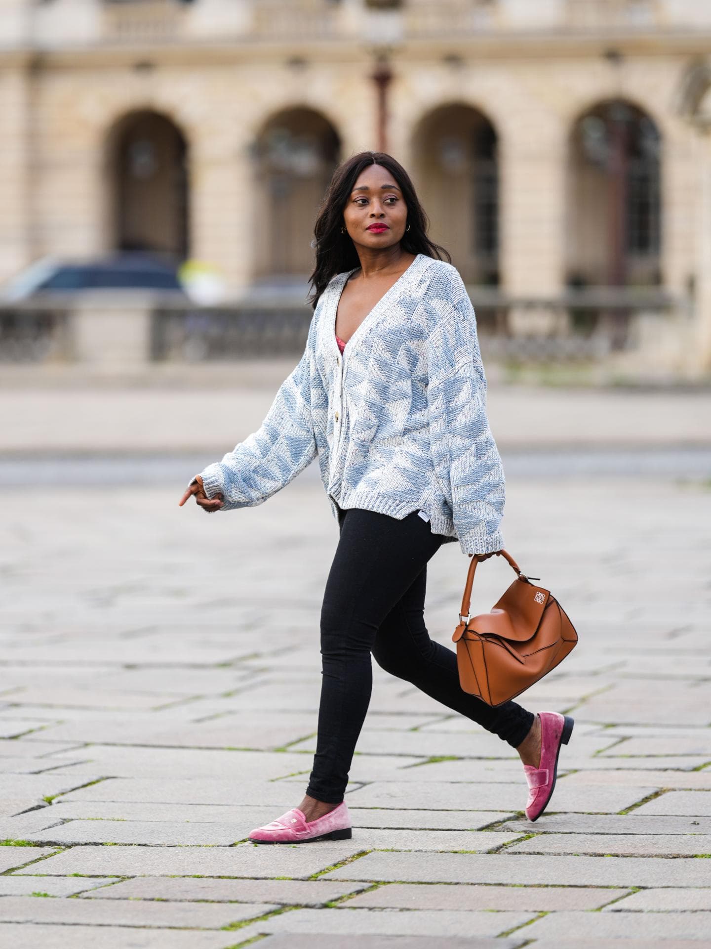 Skinny Jeans mit Loafers 