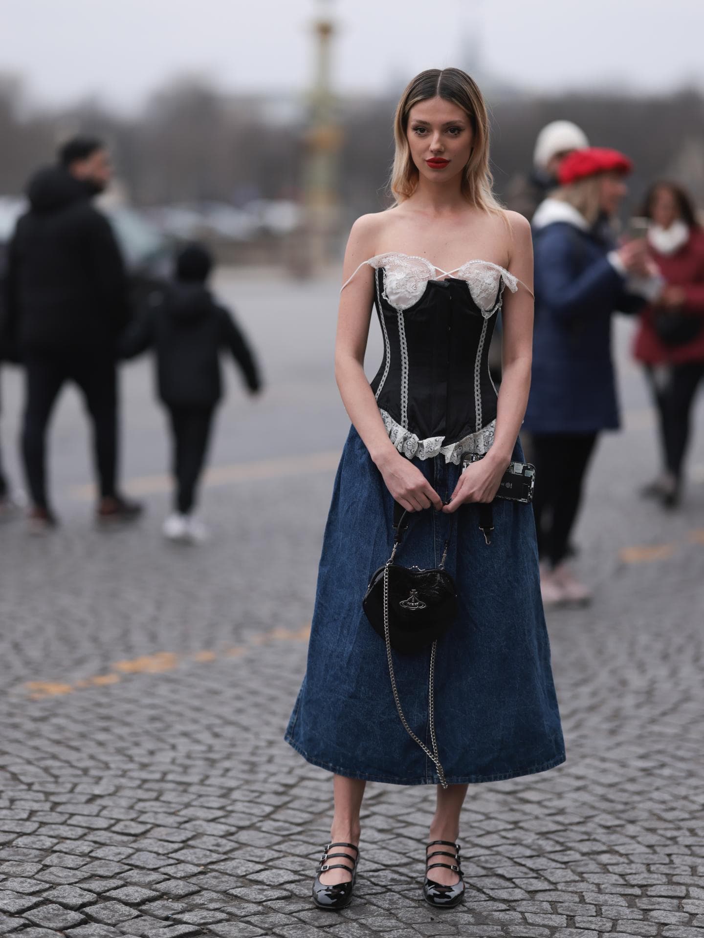 Ballerinas zum Korsett-Oberteil Streetstyle 
