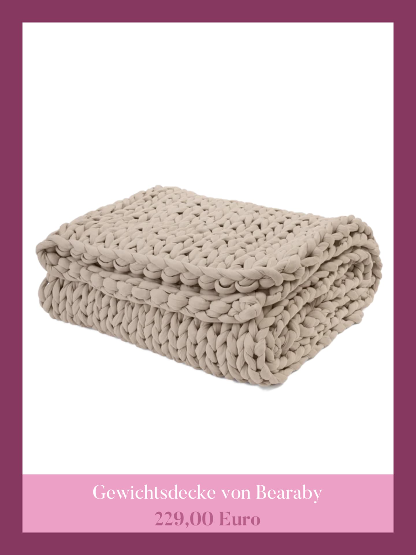 Gewichtsdecke von Bearaby
