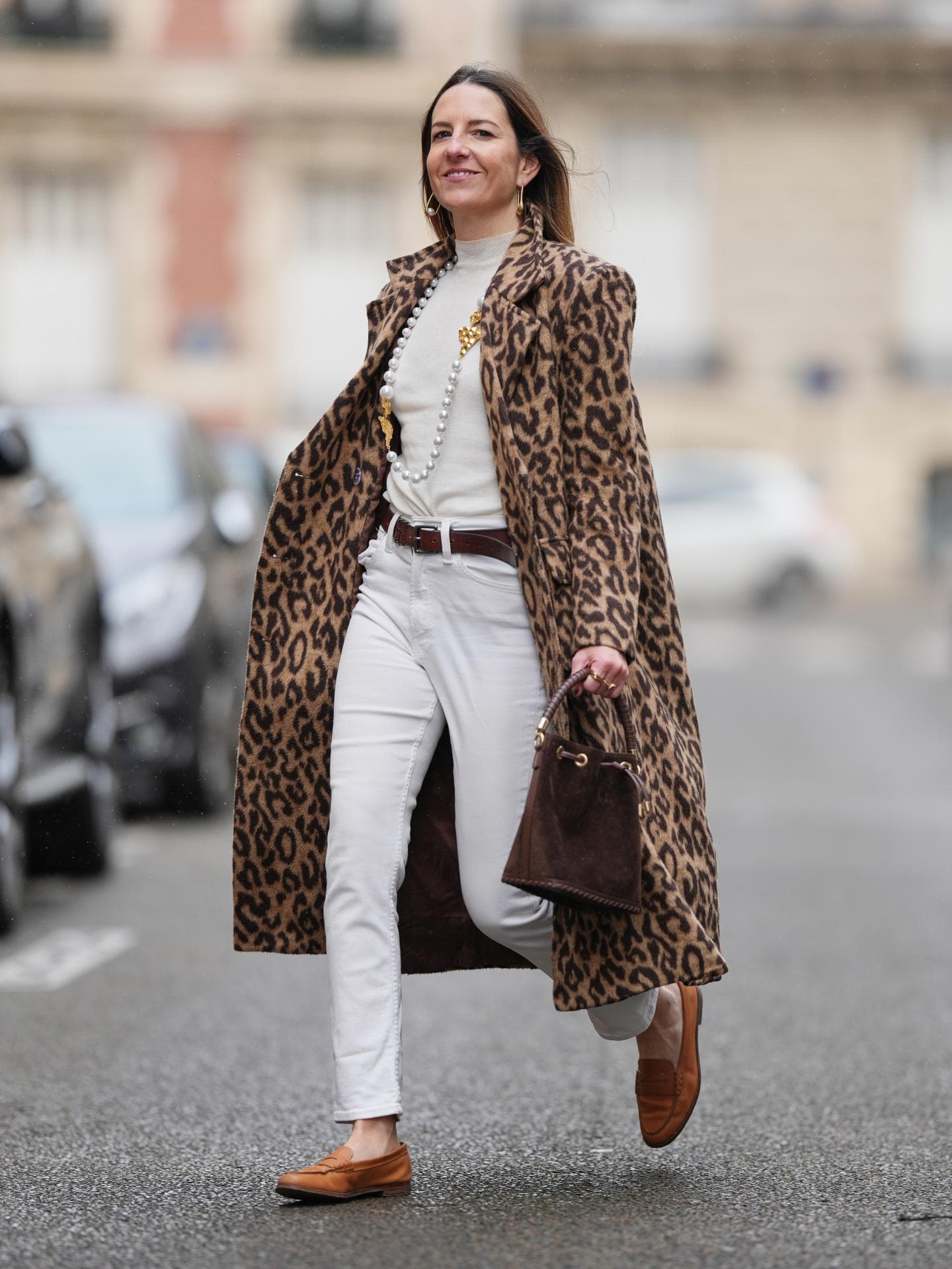 Mantel mit Musterung 