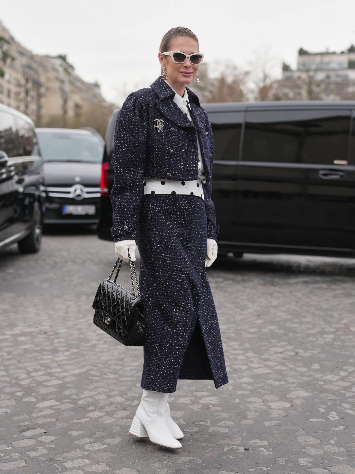 Frühlings-Trends 2026 Bouclé-Outfit Streetstyle