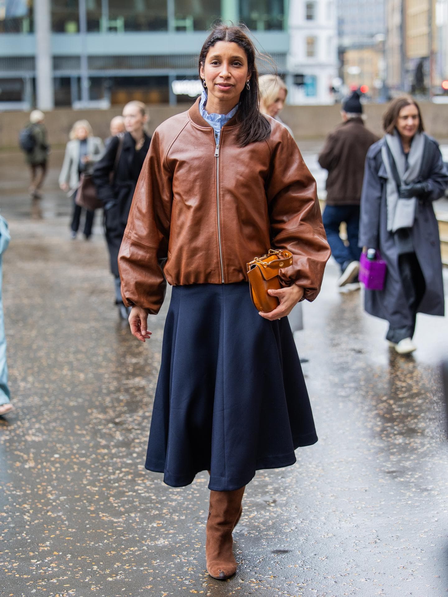 Navy-Blue und Braun Streetstyle 