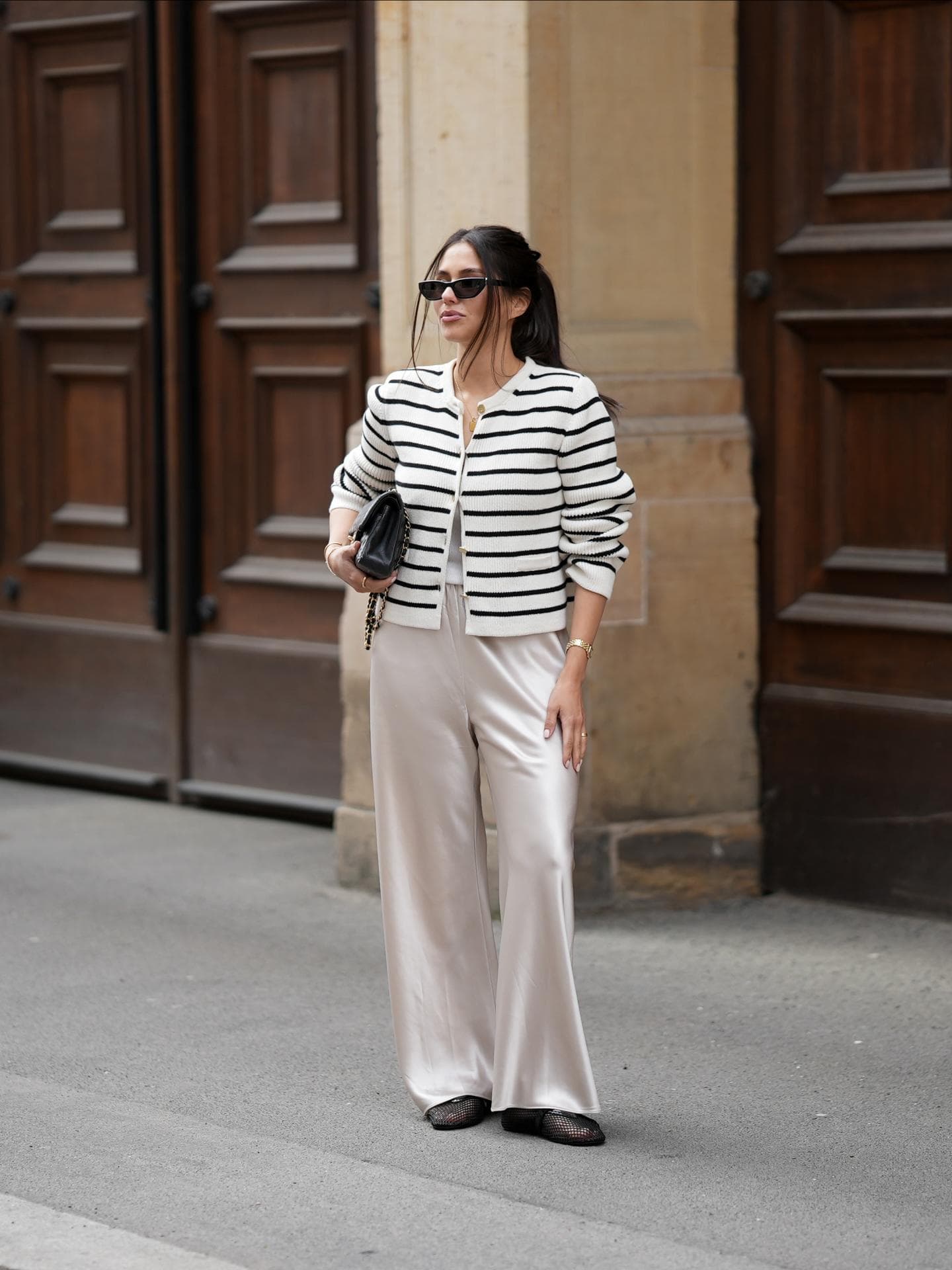 Lange Hosen für den Sommer Seidenhose Streetstyle