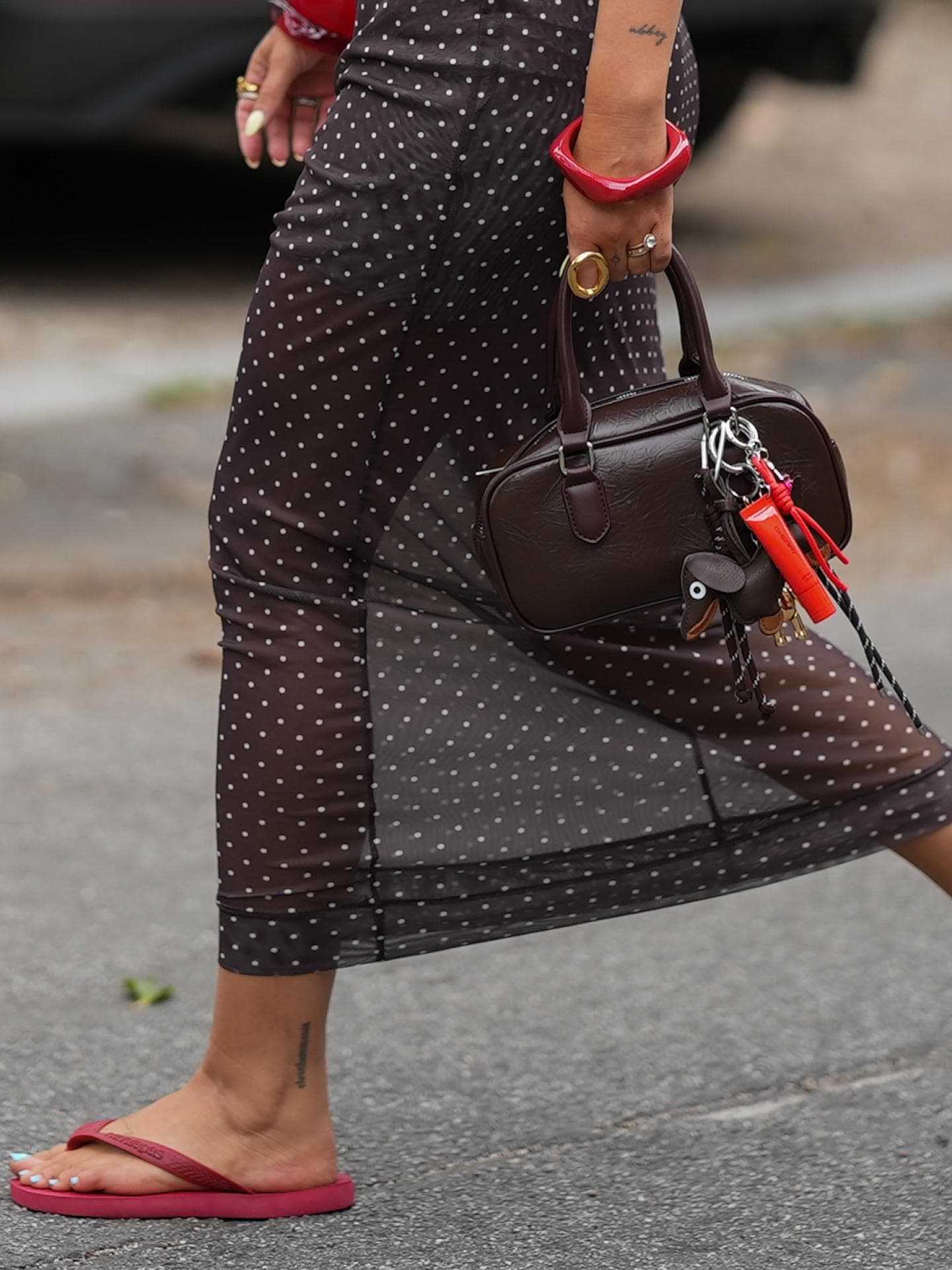 Midirock mit Polka Dots 