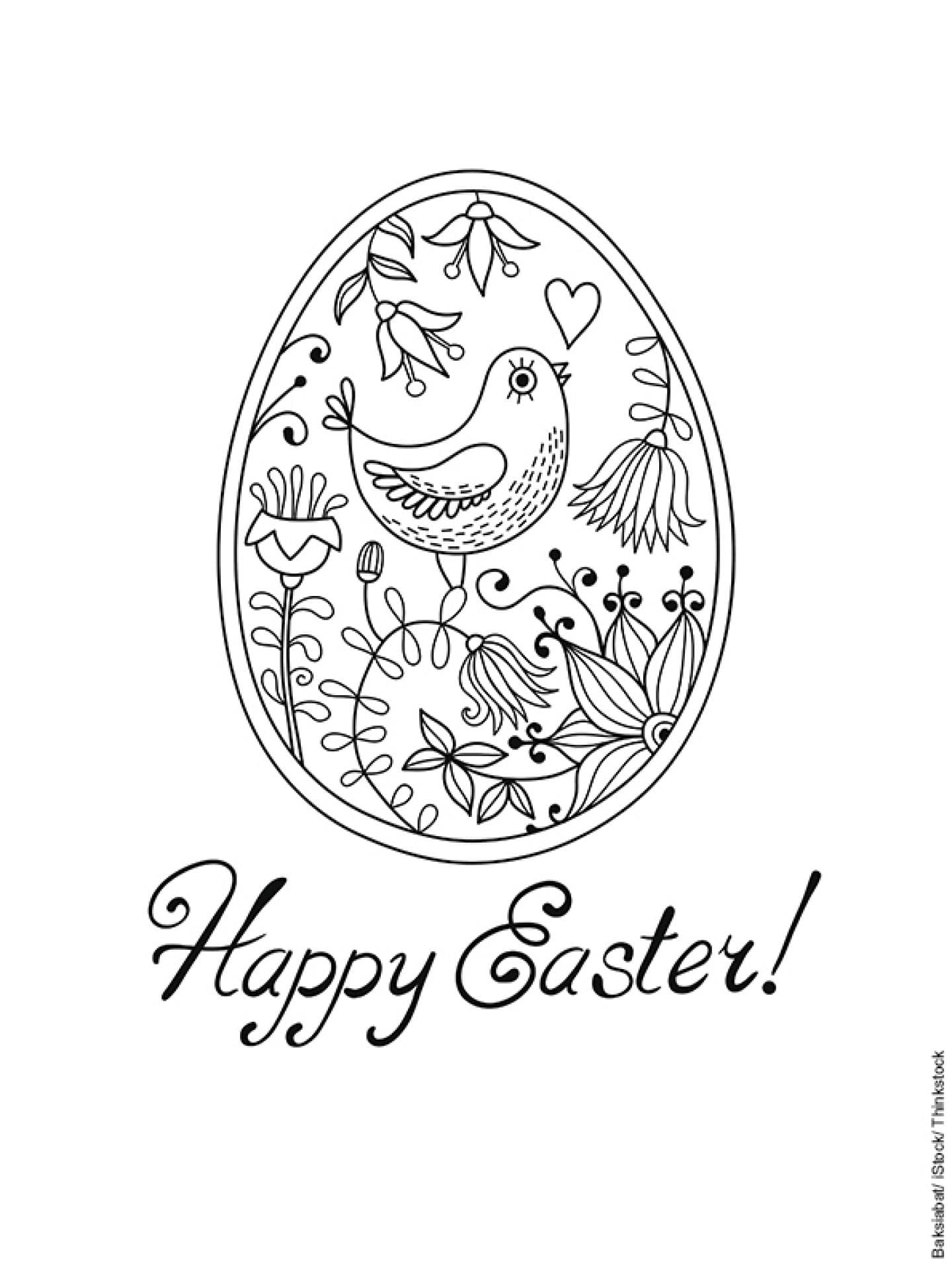 Malvorlage Happy Easter!