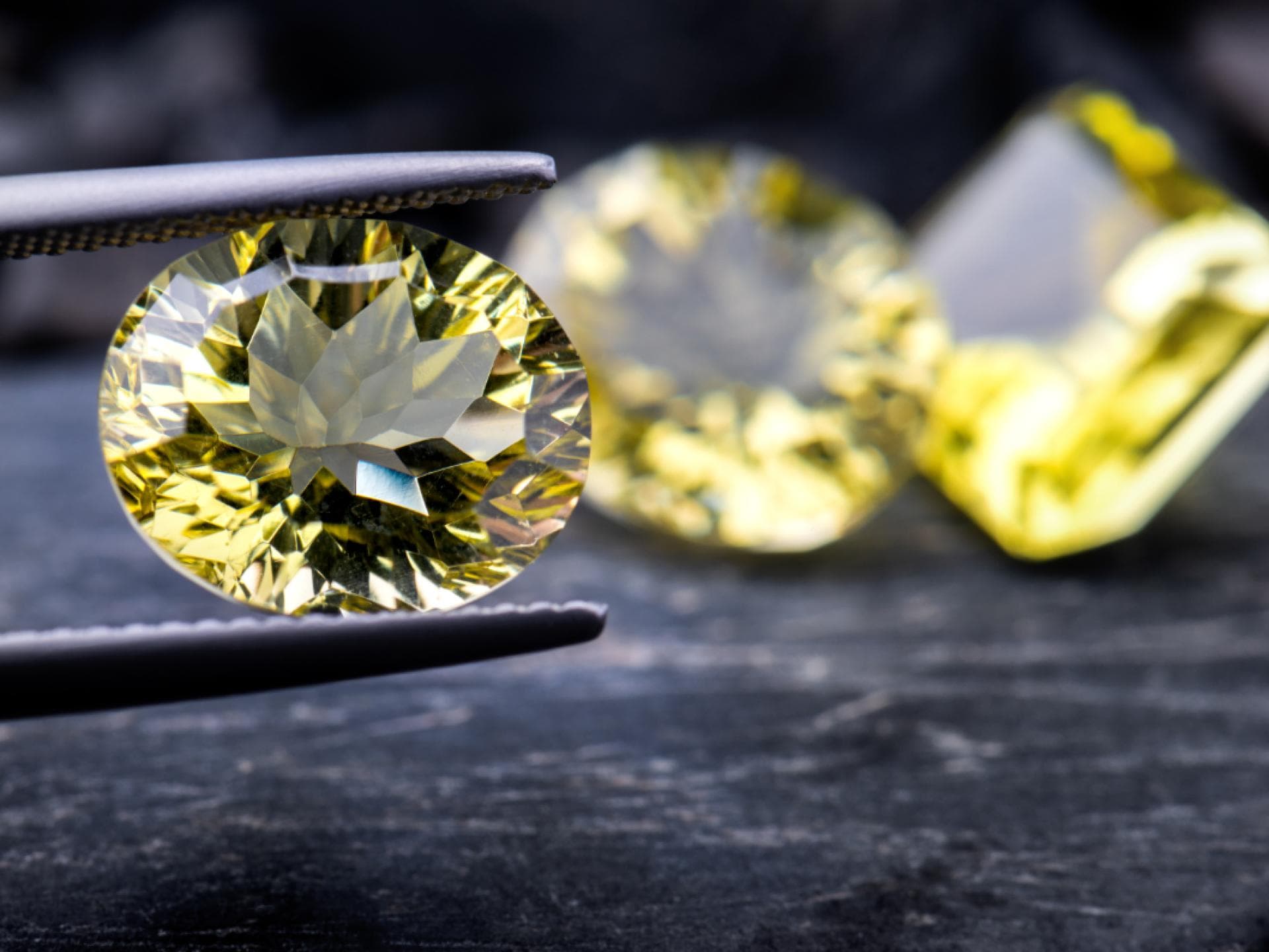 Edelstein gelber Lemon Quartz Edelstein gelber Lemon Quartz