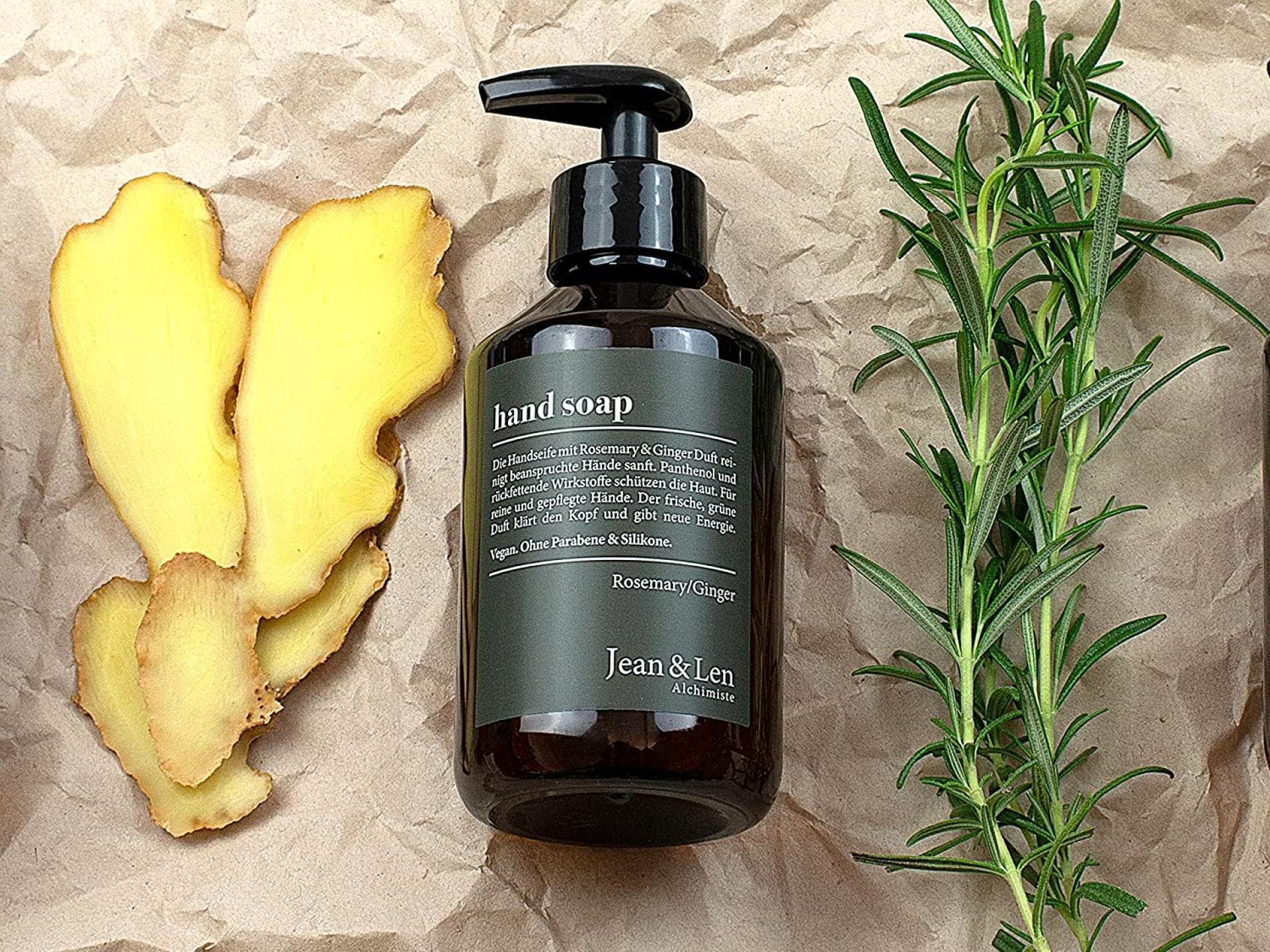 Jean & Len Handseife Rosemary & Ginger
