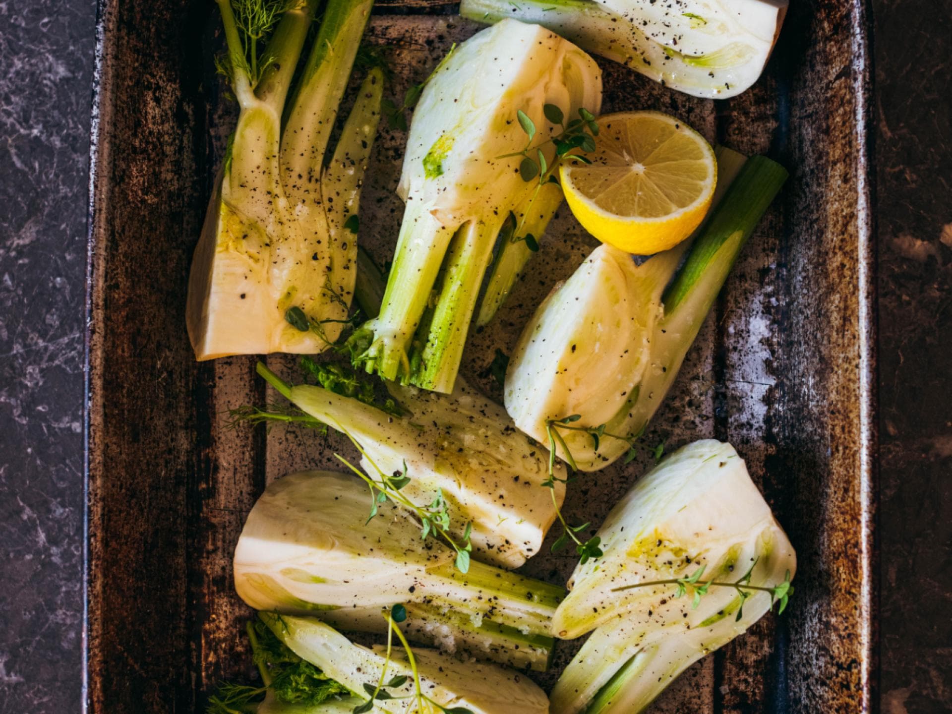 Gegrillter Fenchel