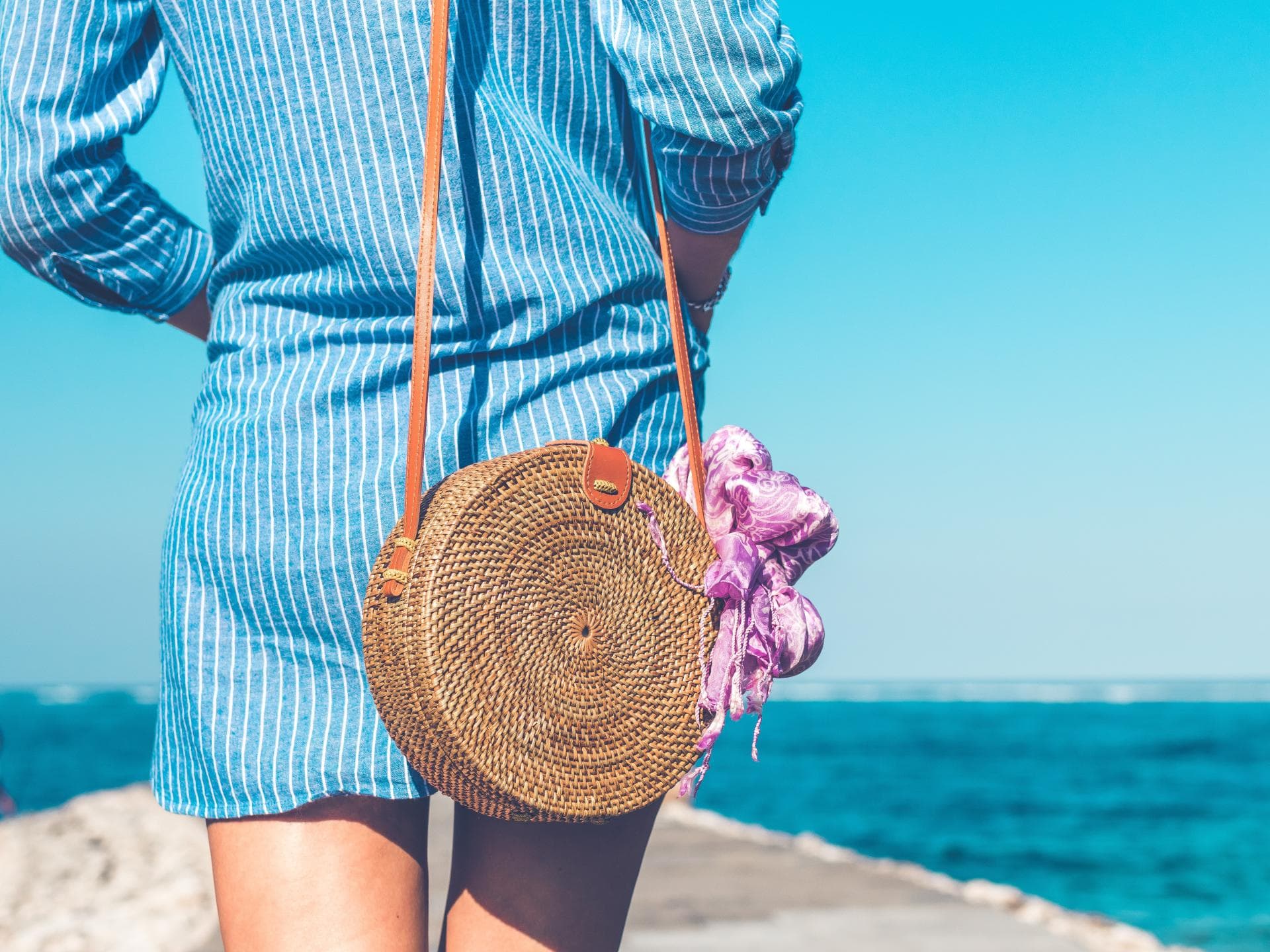 Frau Handtasche Sommer