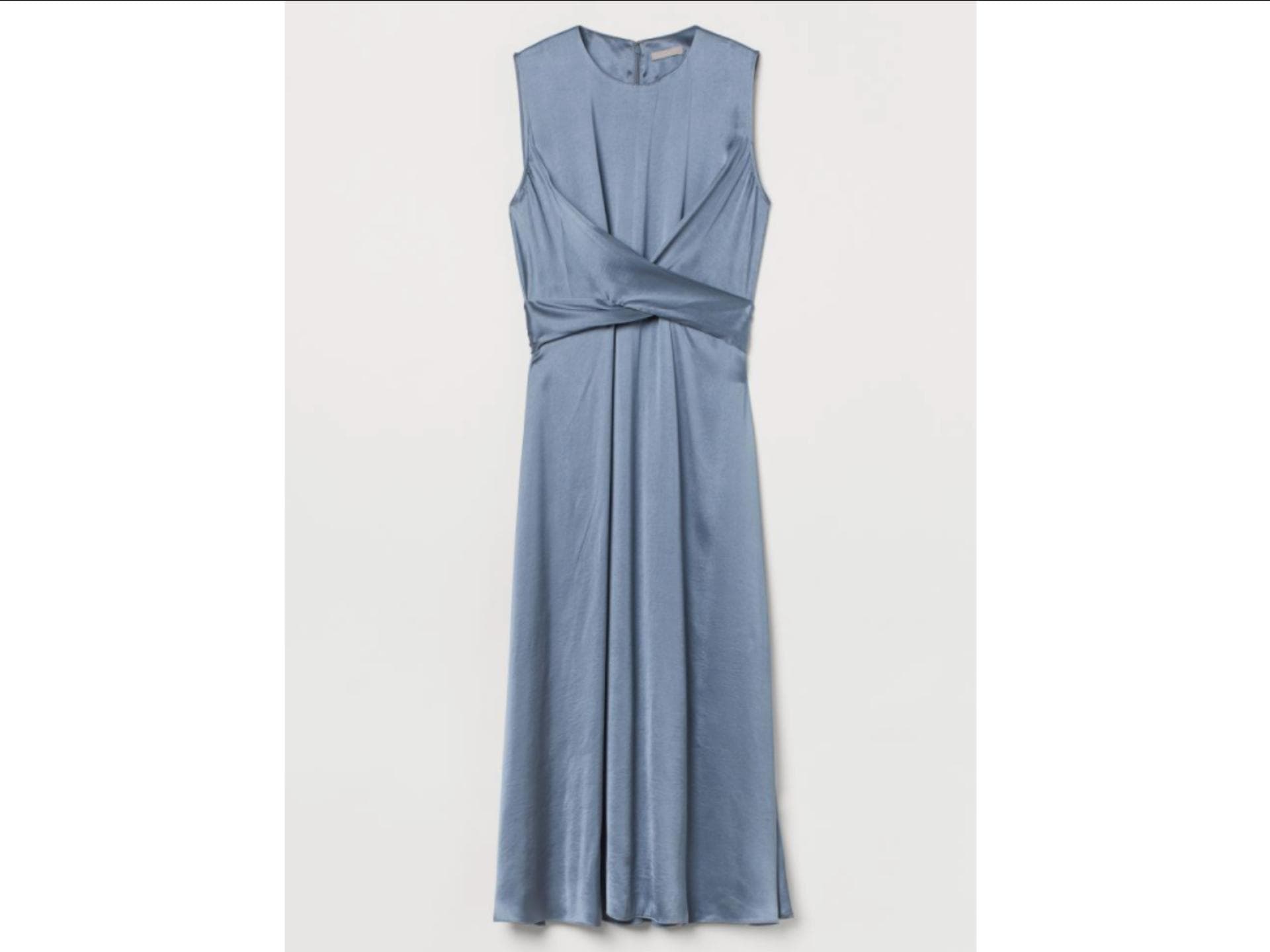 Satinkleid H&M blau