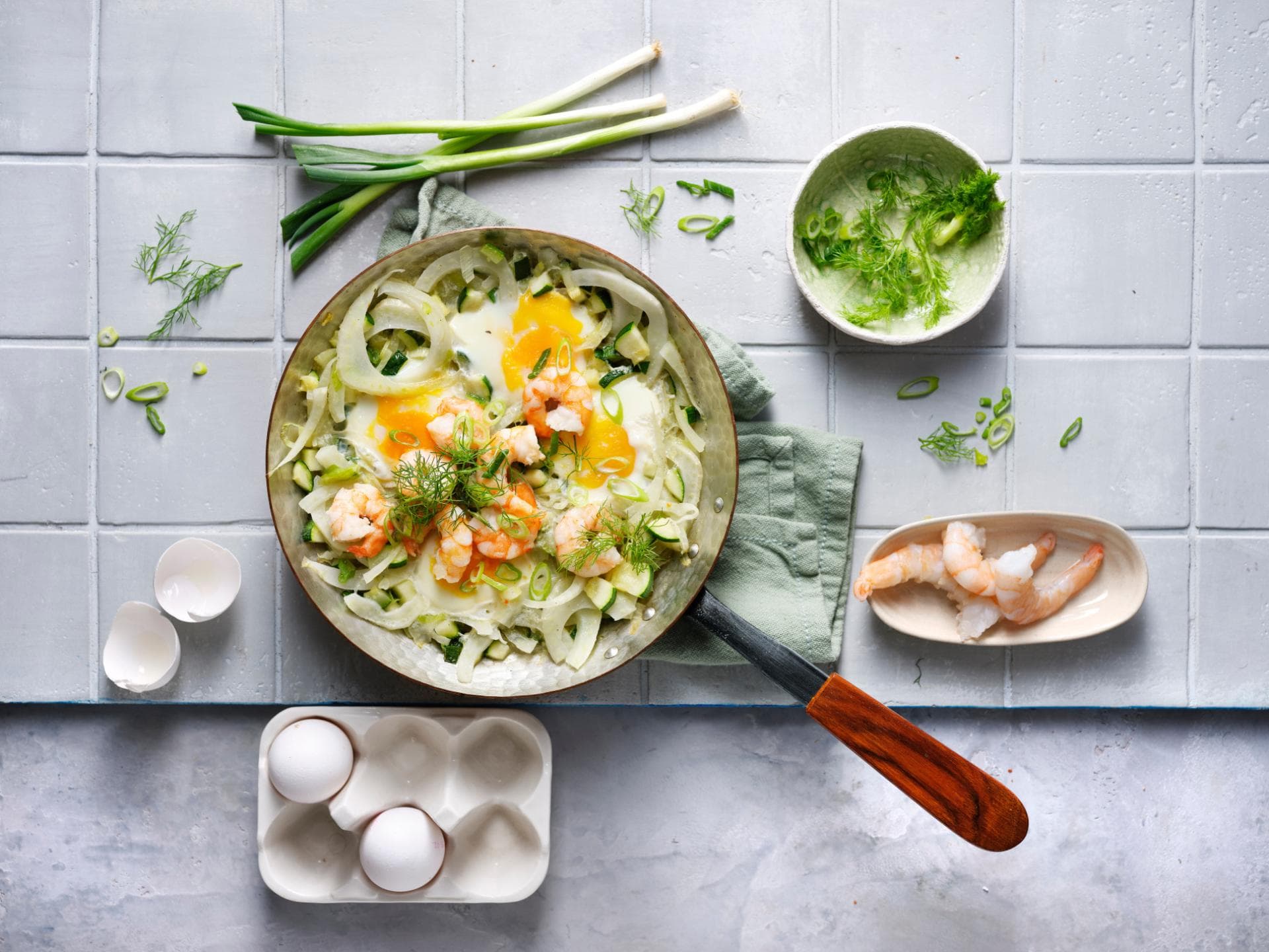 Zucchini-Fenchel-Shakshuka