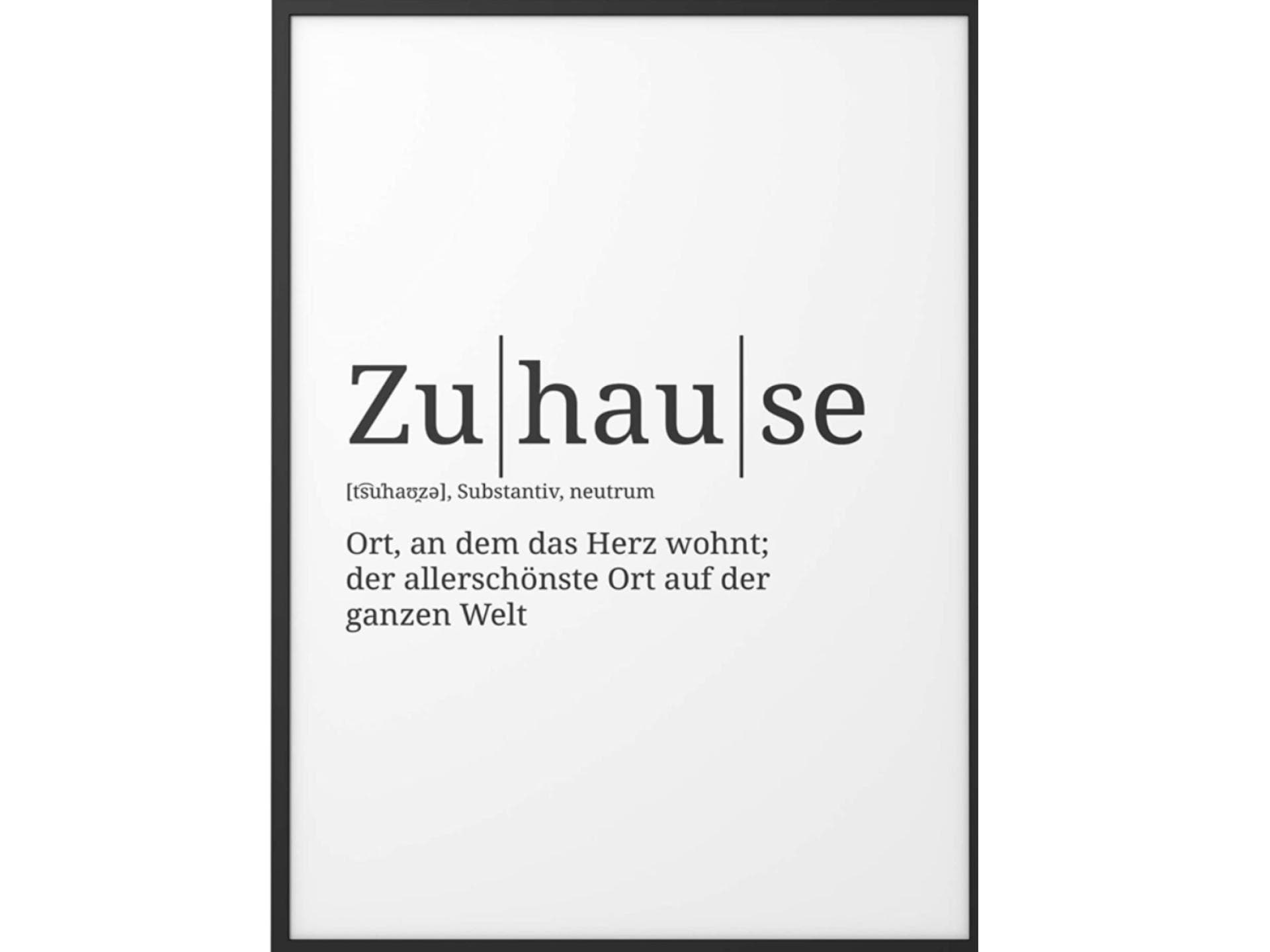Poster Zuhause