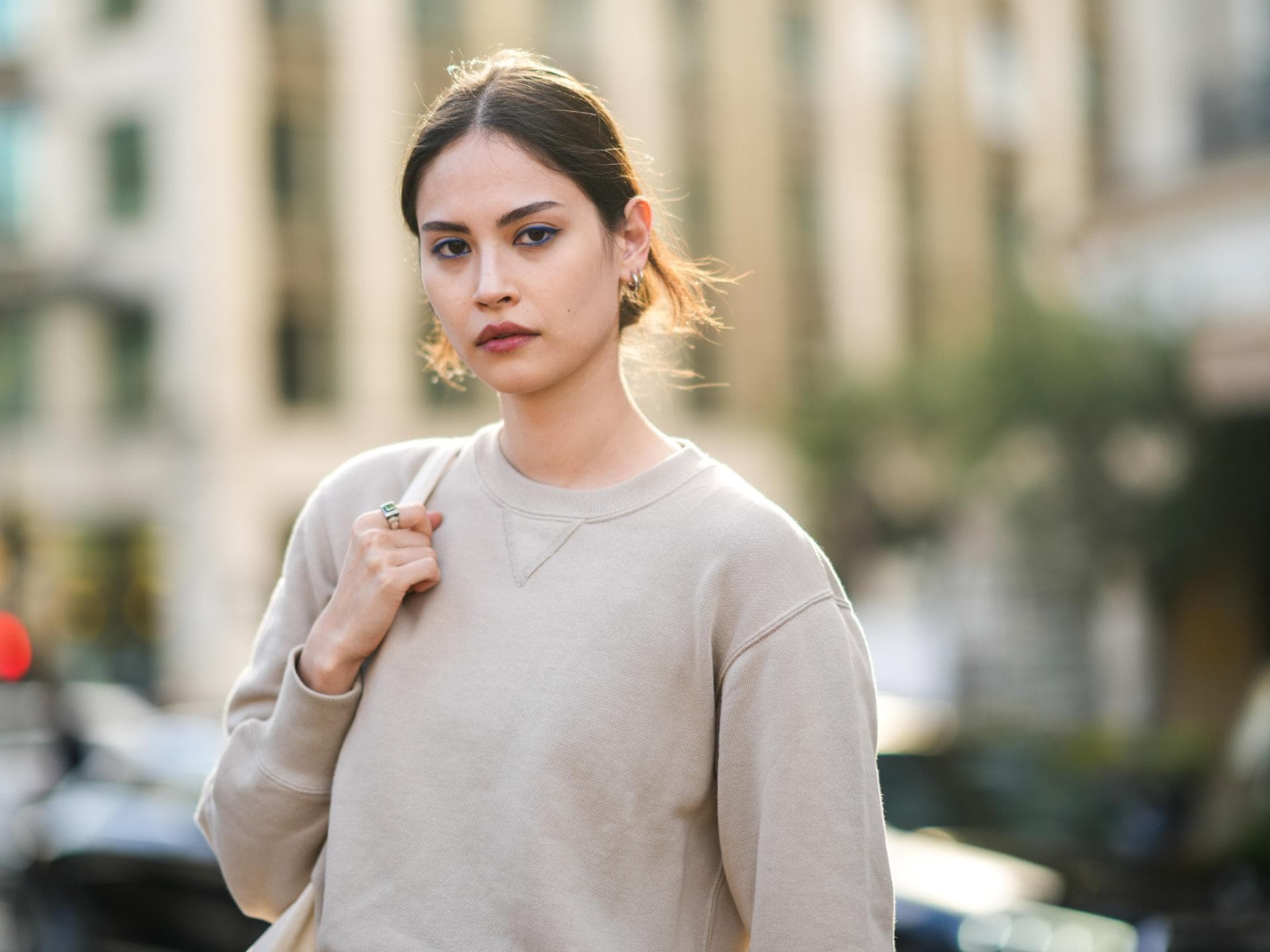 Frau Pullover beige