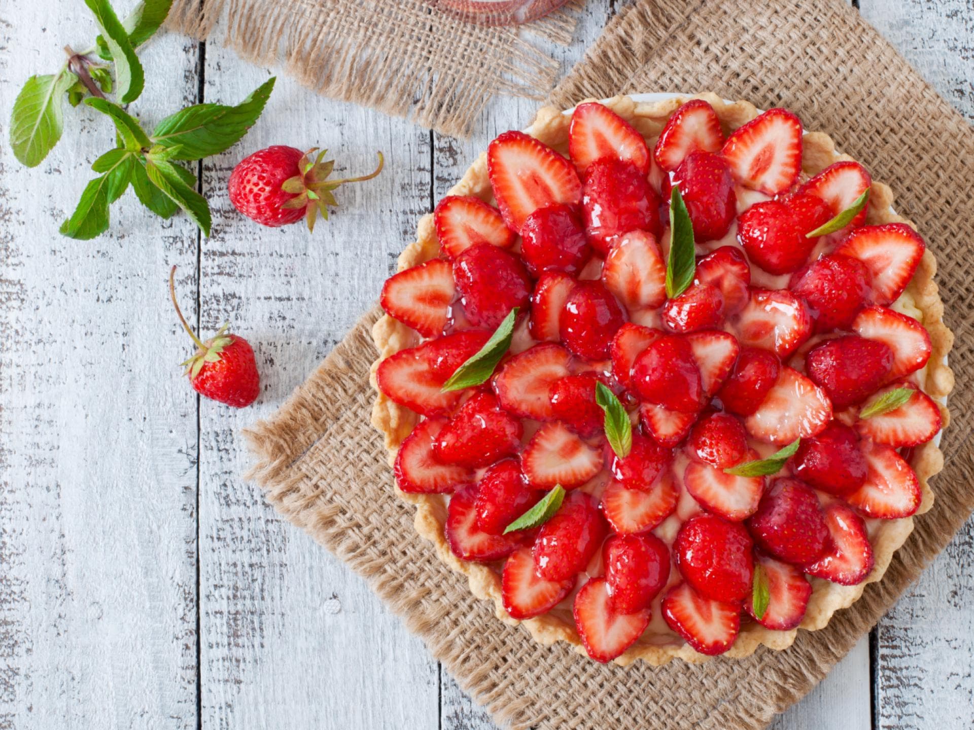 Zuckerfreier Erdbeerkuchen Zuckerfreier Erdbeerkuchen
