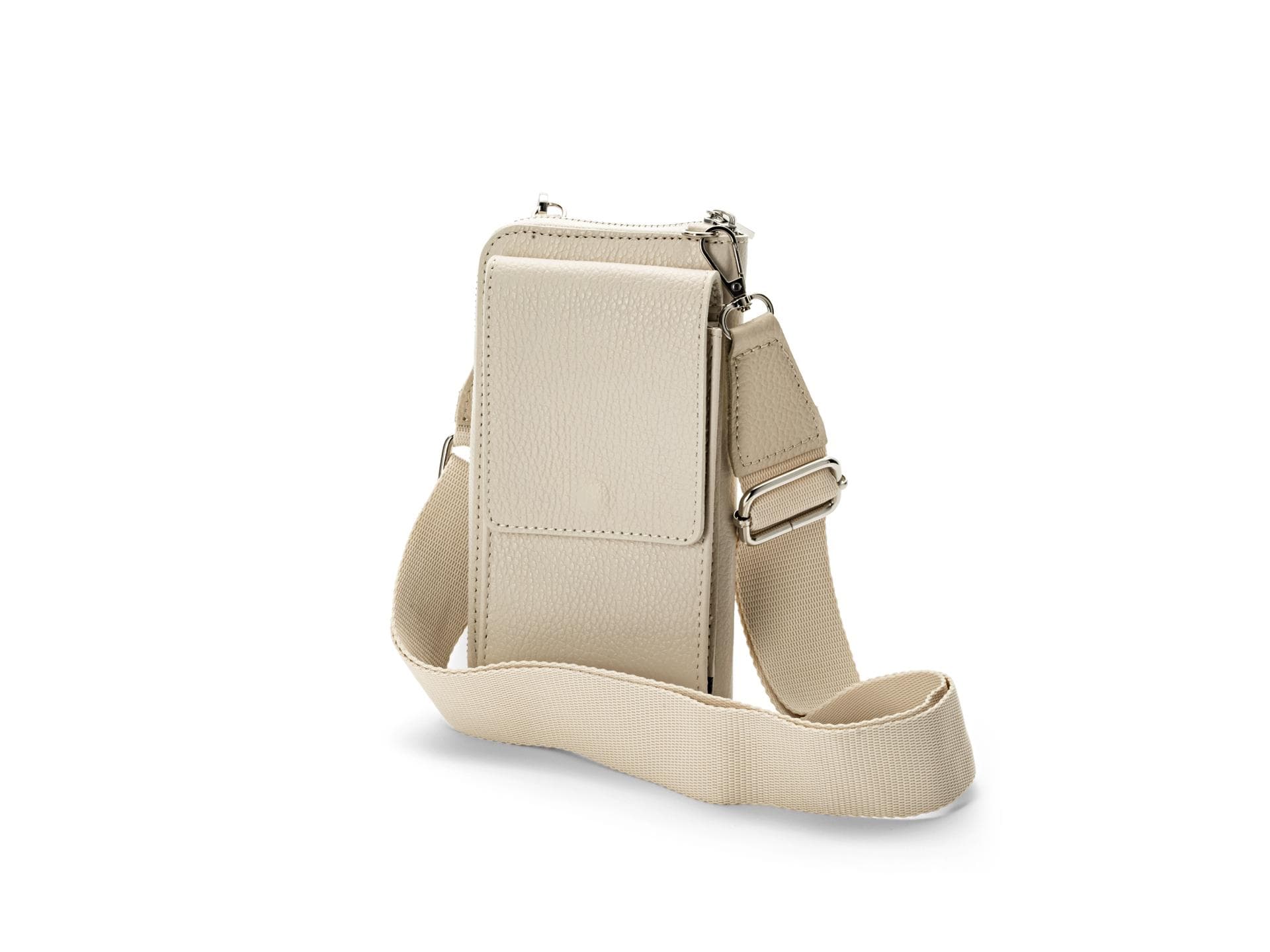 Diese kleine Tasche aus genarbtem Rindleder ist Portemonnaie und Handytasche in einem und bietet dank der vielen Fächer genug Platz für Geld und Karten. Unser Favorit für die Sightseeing-Tour!