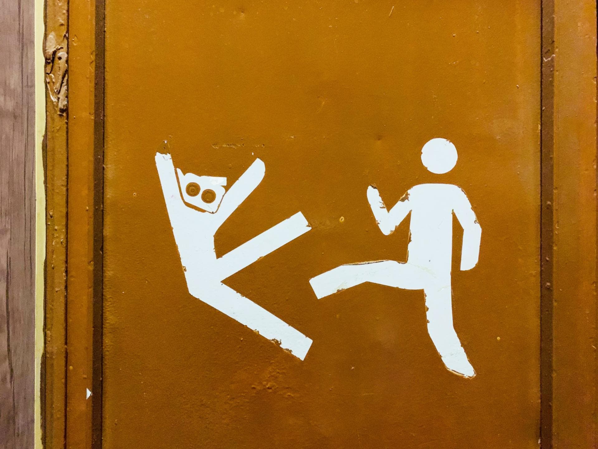 Strichmännchen auf einer Wand