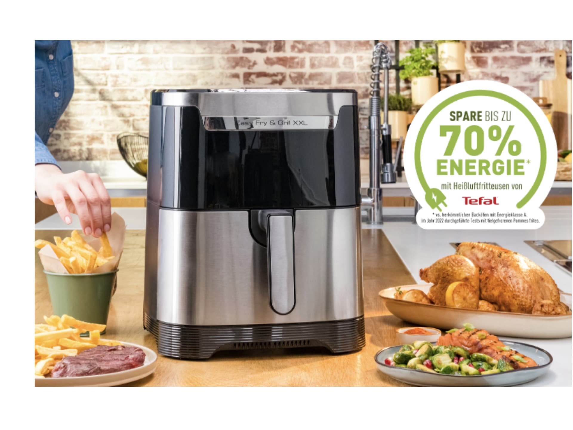 Die Easy Fry & Grill XXL Heißluftfritteuse von Tefal. 