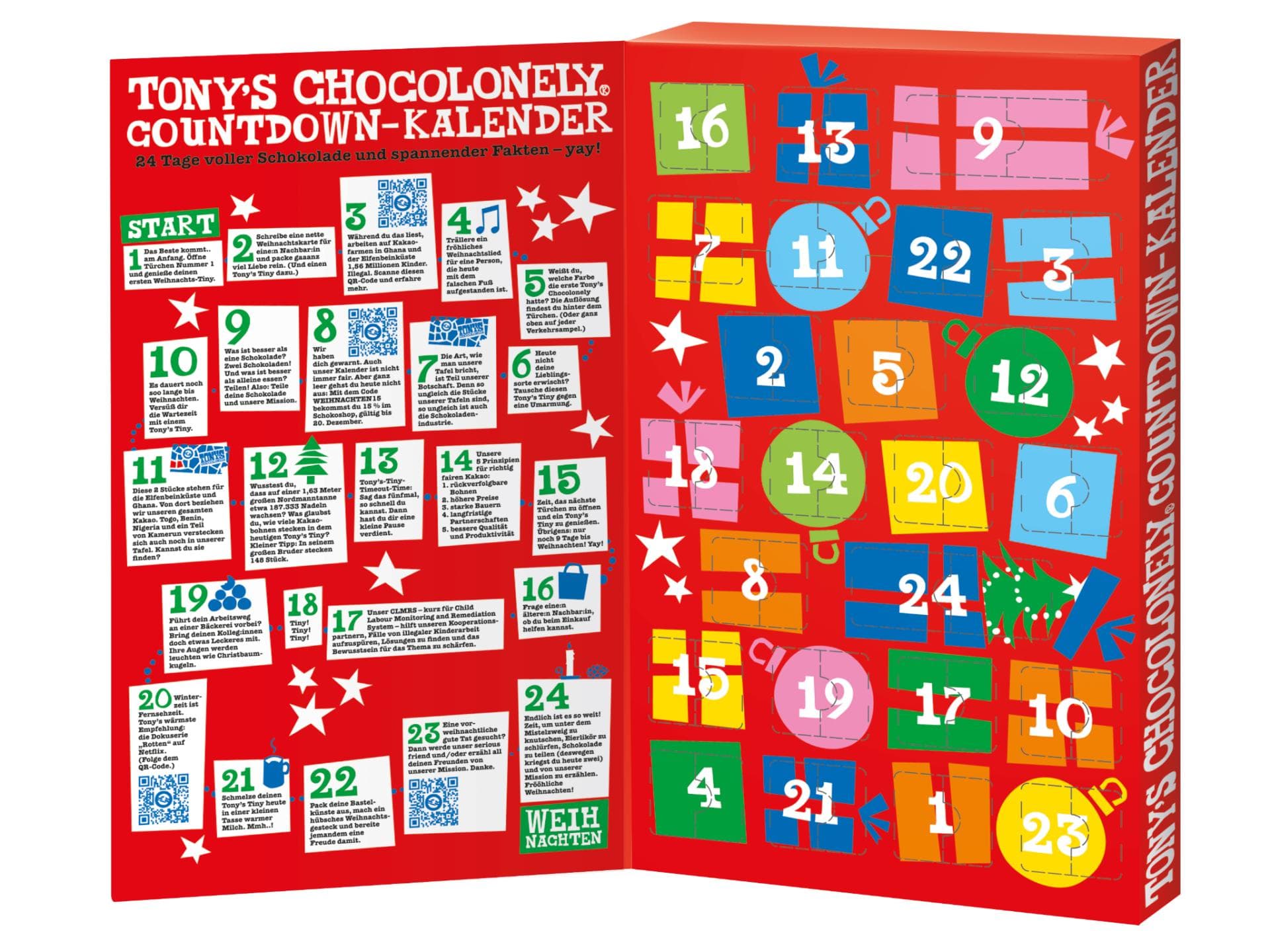 Adventskalender von Tony's Schokolade