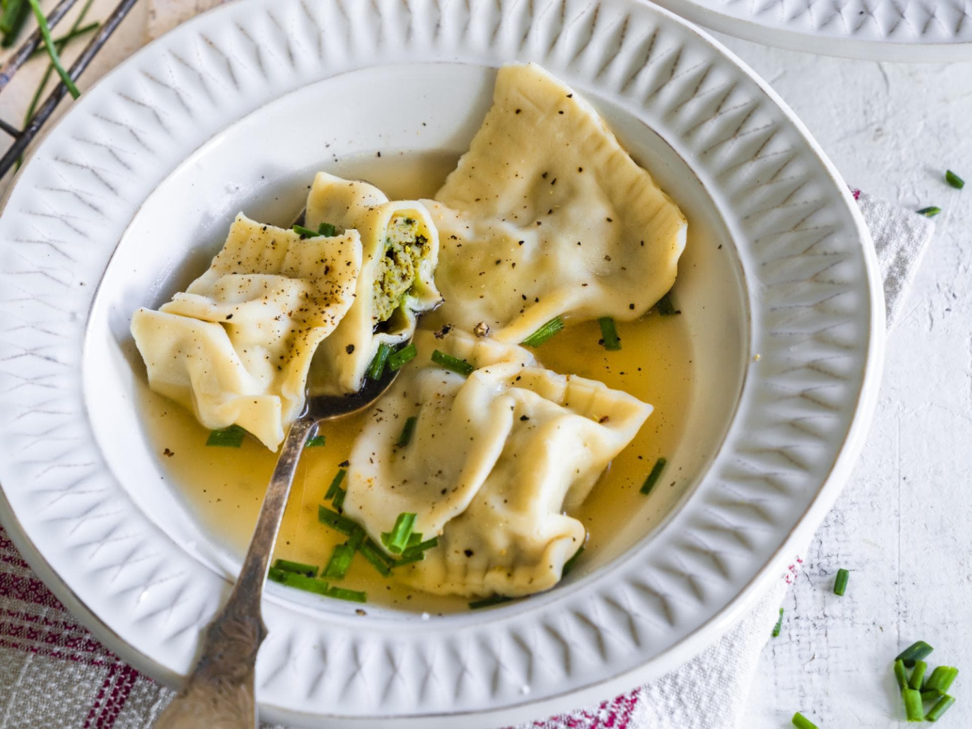Vegane Maultaschen-Suppe Vegane Maultaschen-Suppe