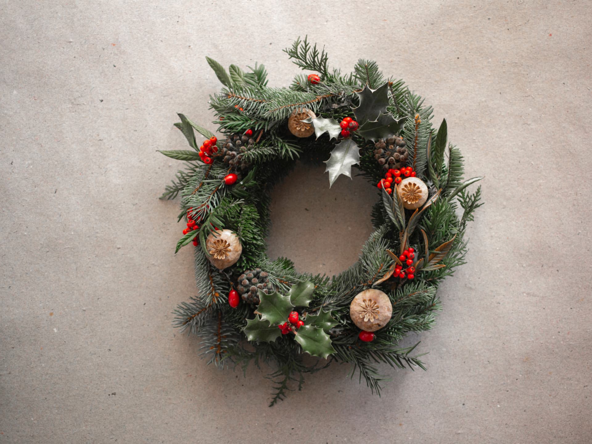 Adventskranz aus Tanne