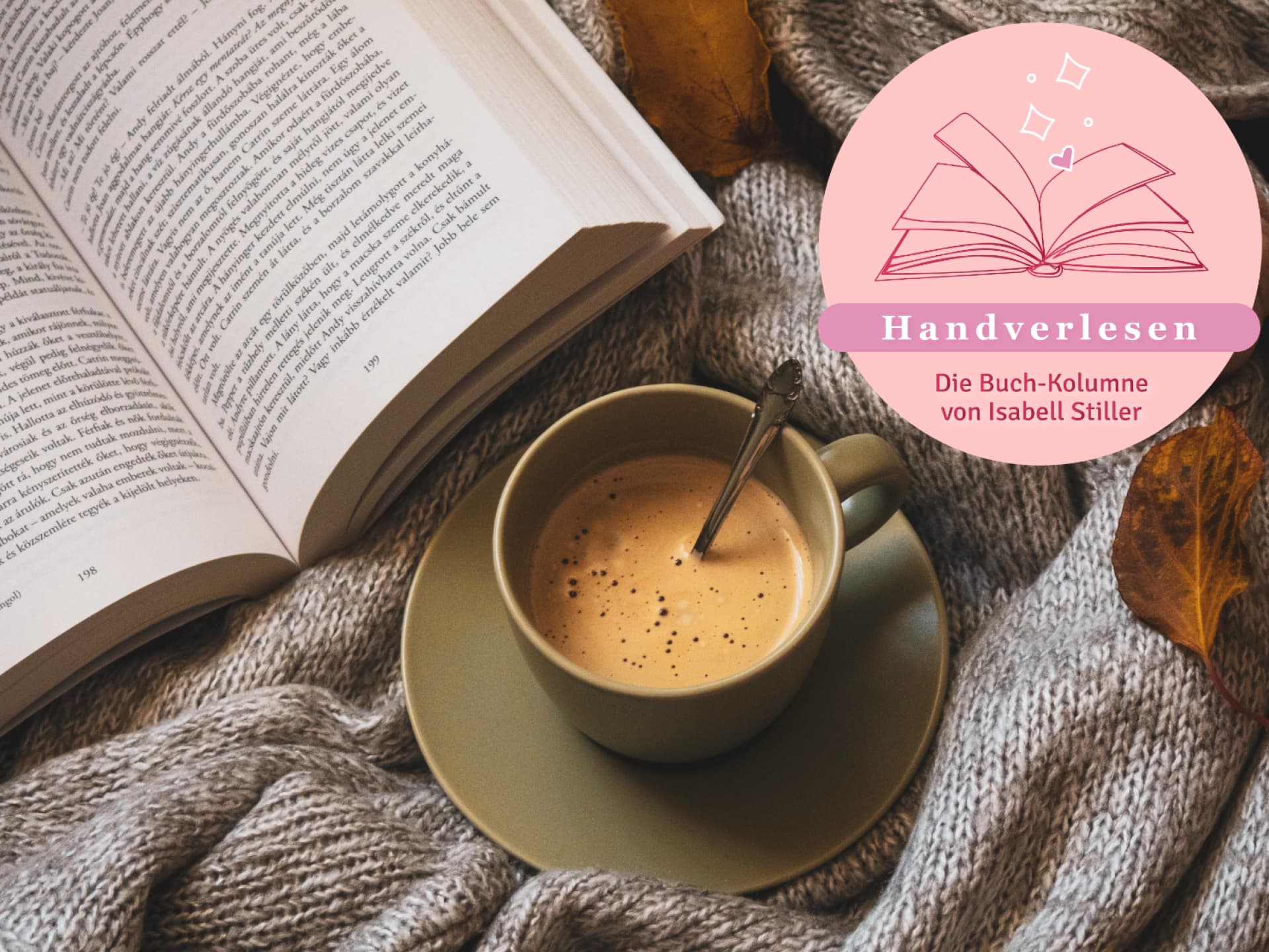 Ein Buch und eine Tasse Kaffee
