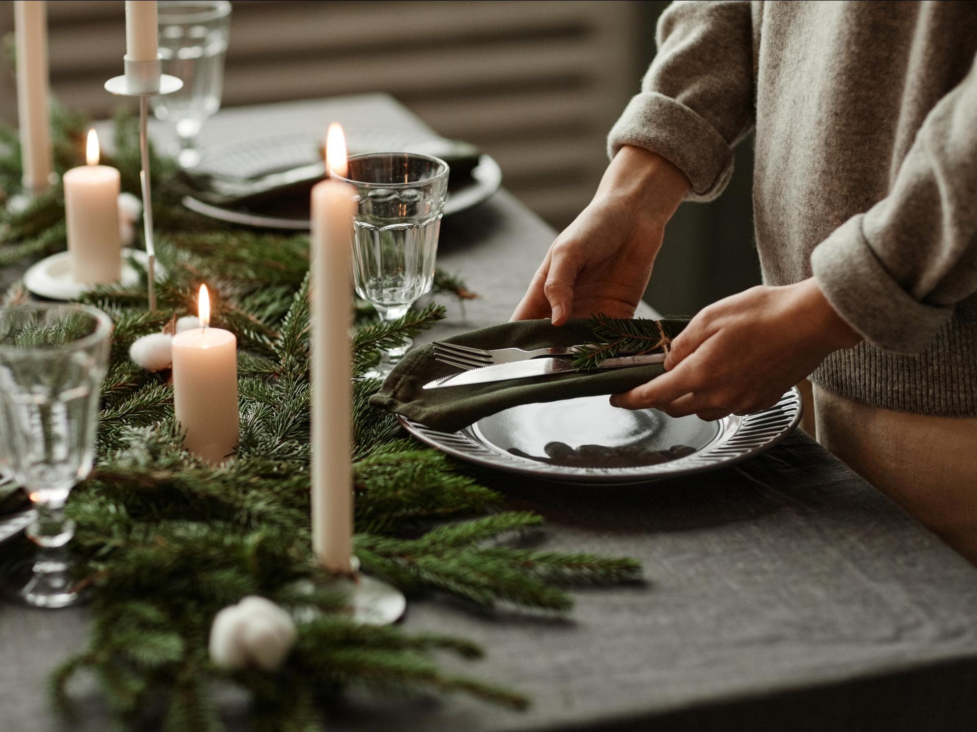 Puristisches Weihnachtsbuffet 