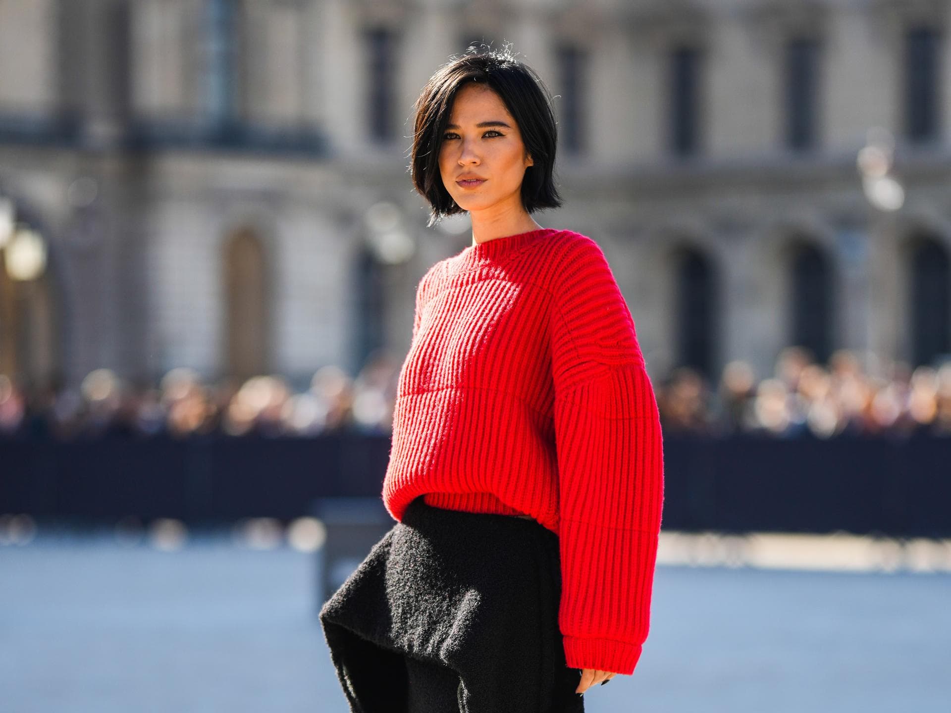 Roter Pullover Streetstyle 