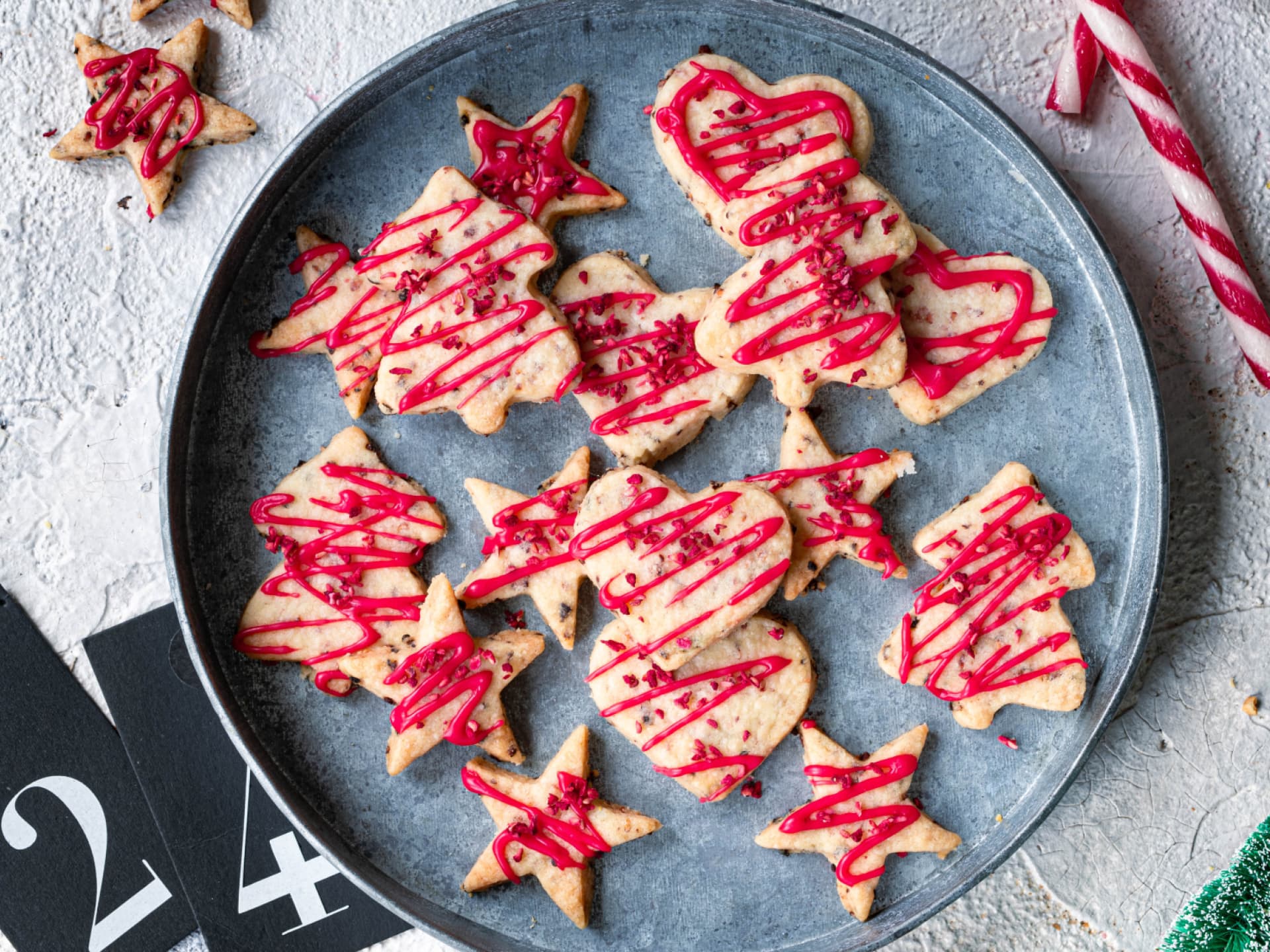 Shortbread mit Himbeeren