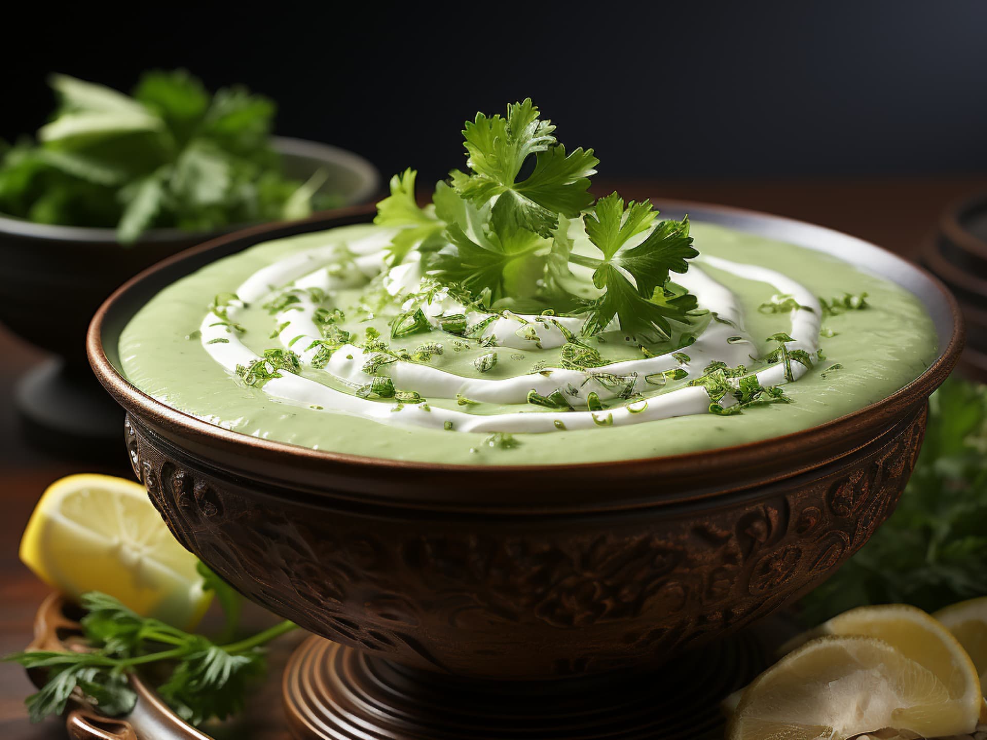 Cremige Erbsensuppe