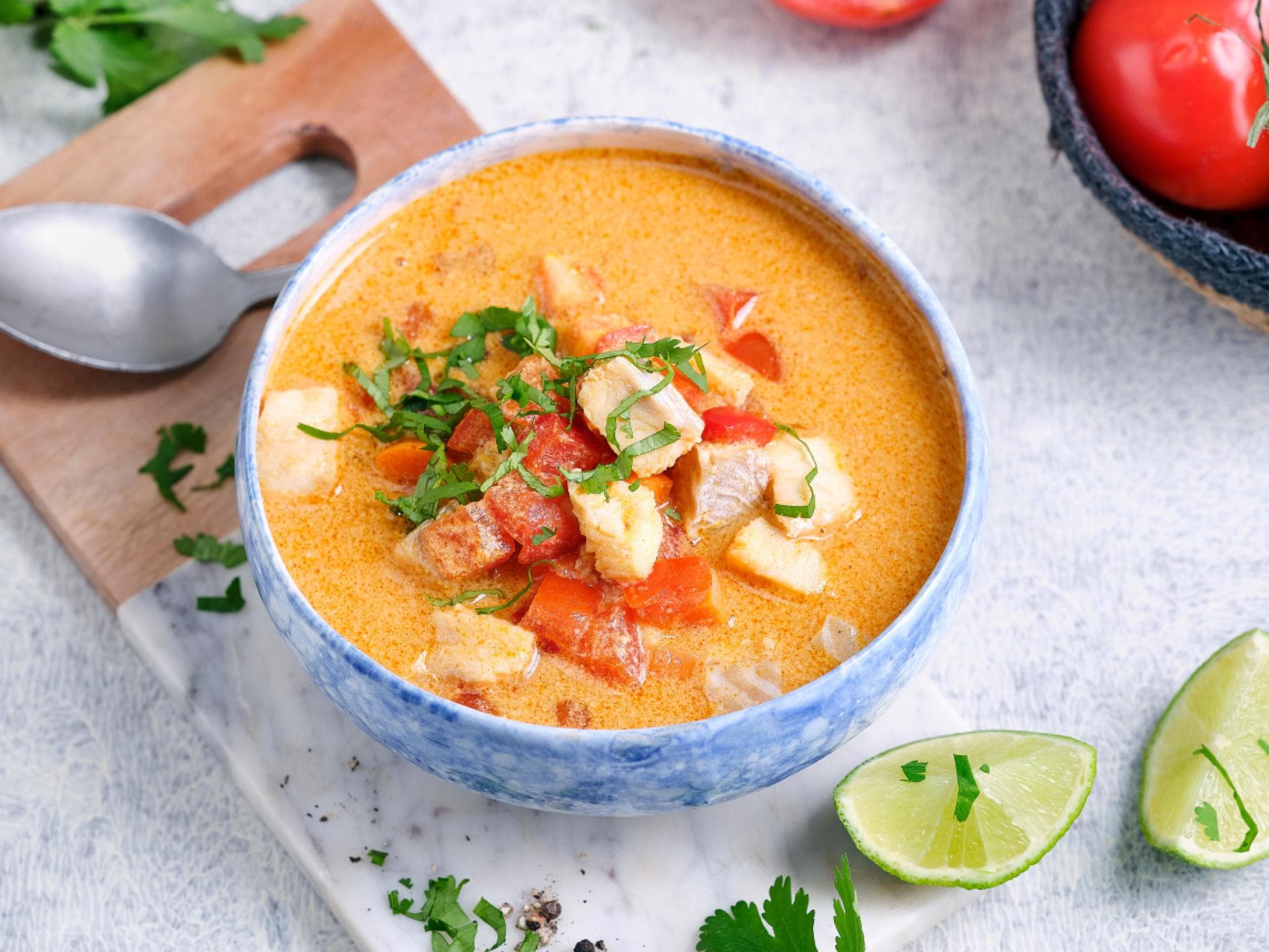 Fischsuppe mit Kokos