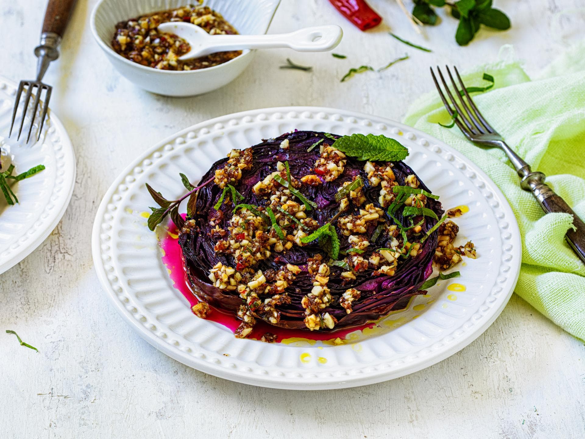 Veganes Rotkohlschnitzel Veganes Rotkohlschnitzel