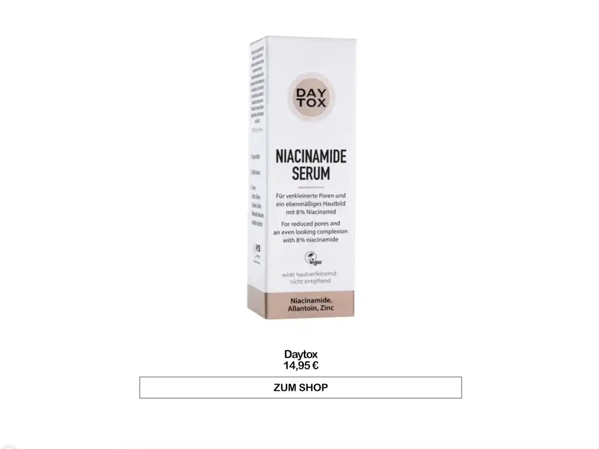 Niacinamid Serum von Daytox 