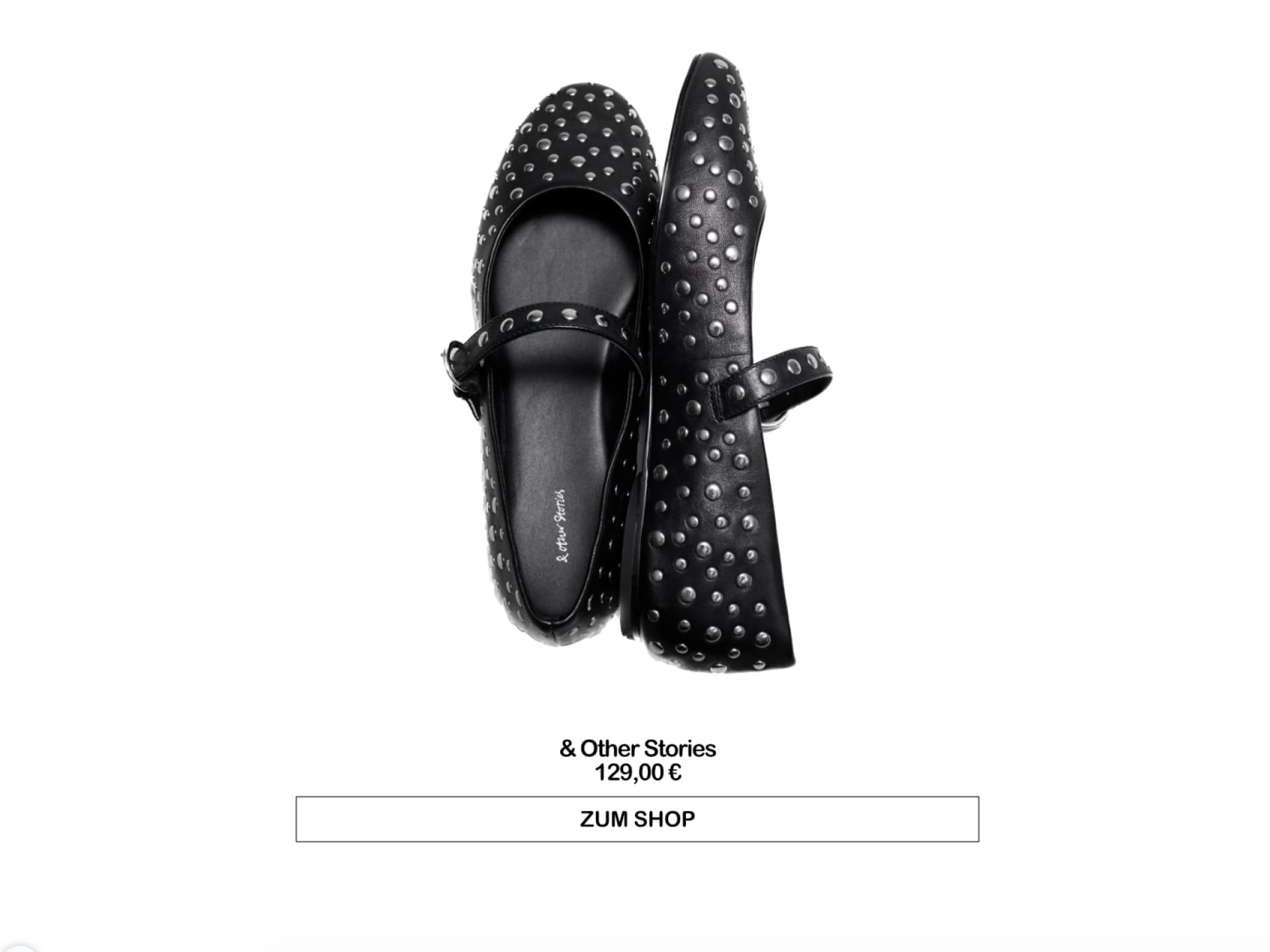 Ballerinas mit Nieten von H&M