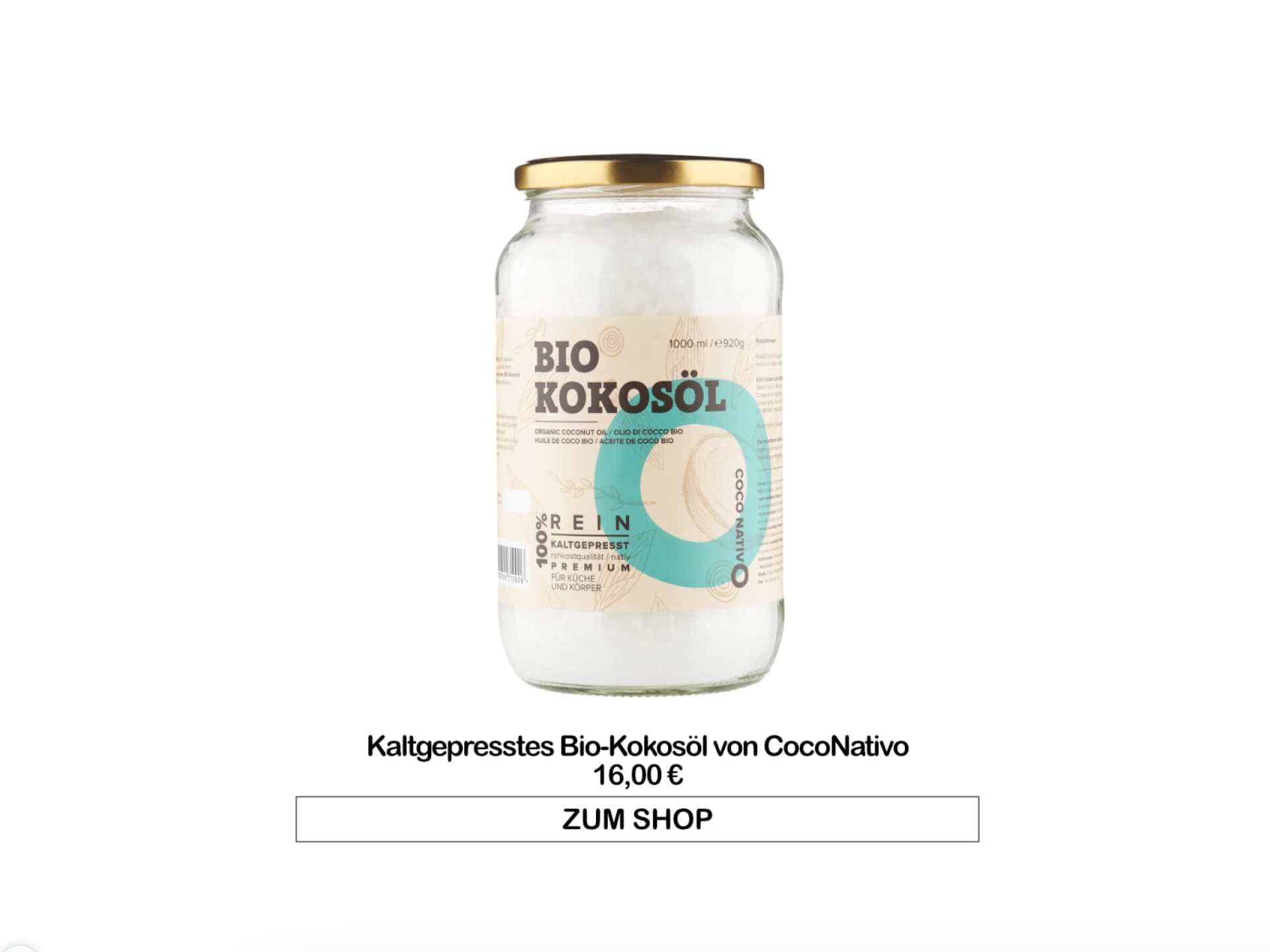 Bio-Kokosöl BioNativo