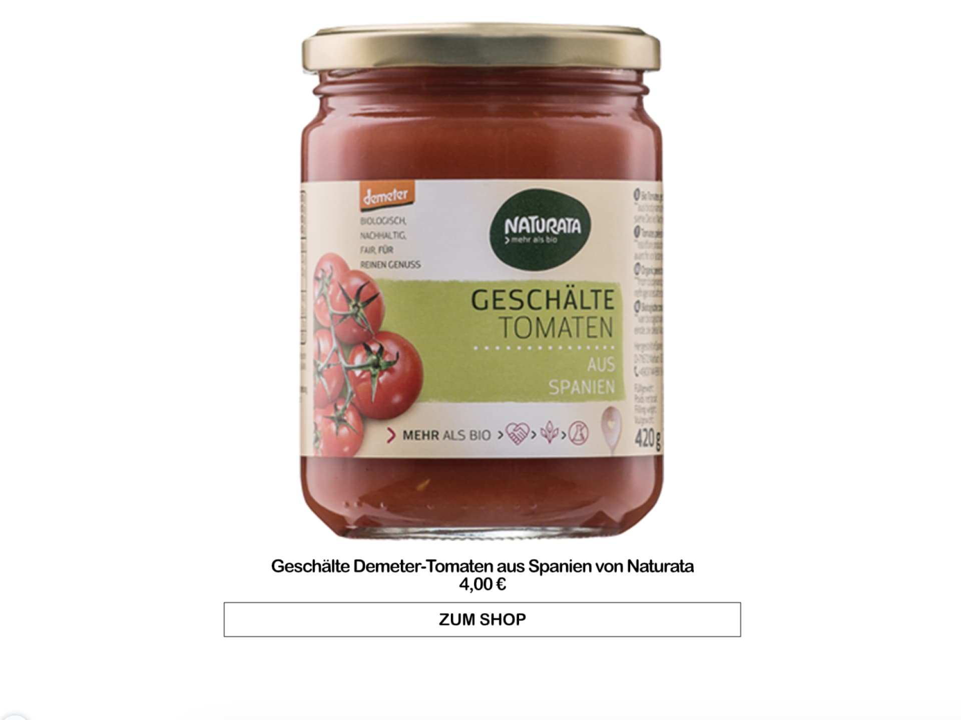 Dosentomaten von Naturata