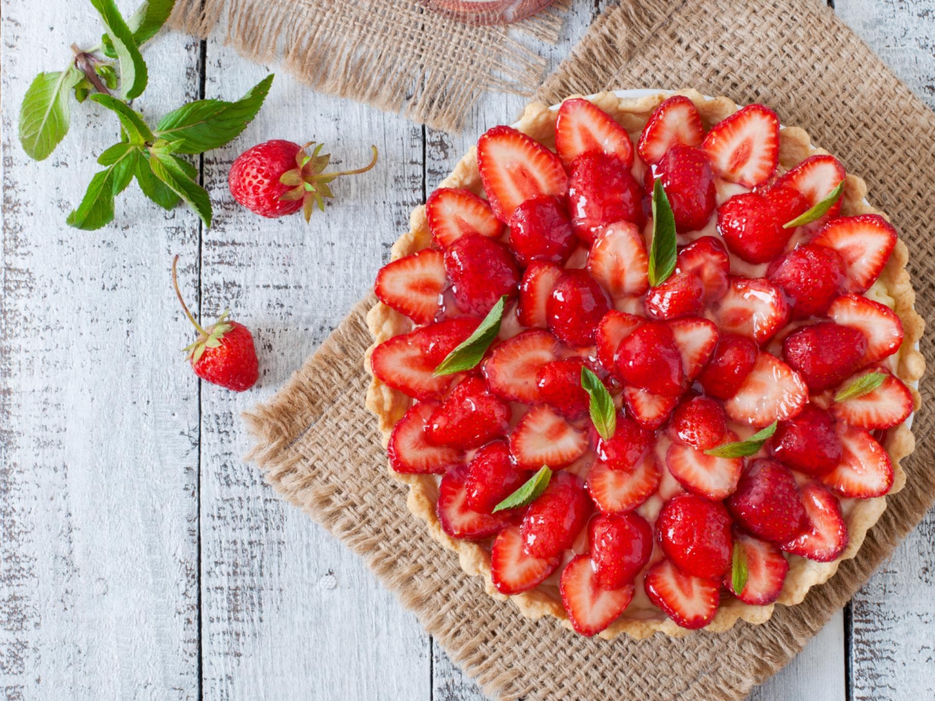 Erdbeerkuchen ohne Zucker