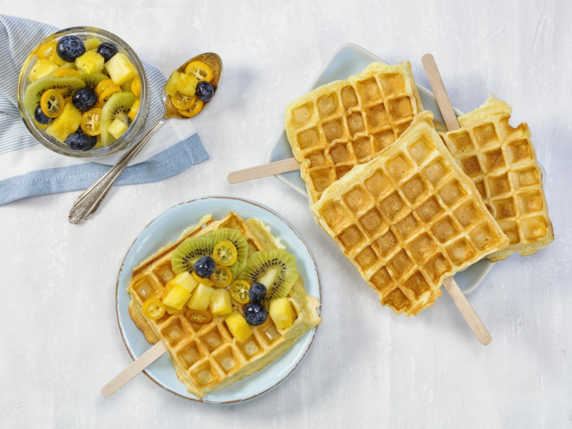 Protein-Waffeln mit Obst