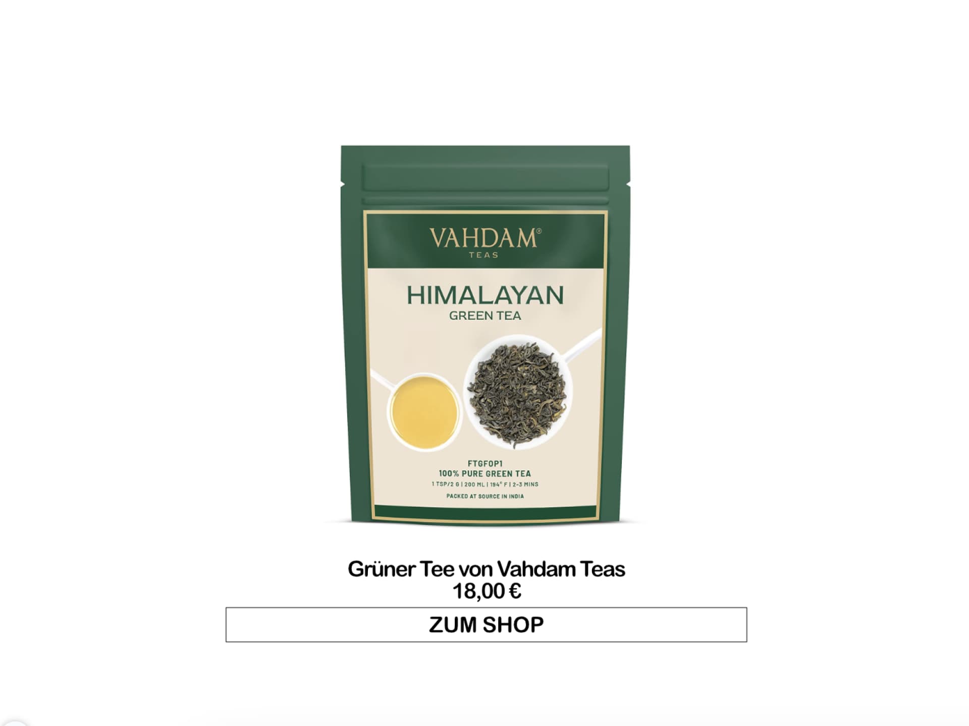Himalaya Grüntee von Vahdam