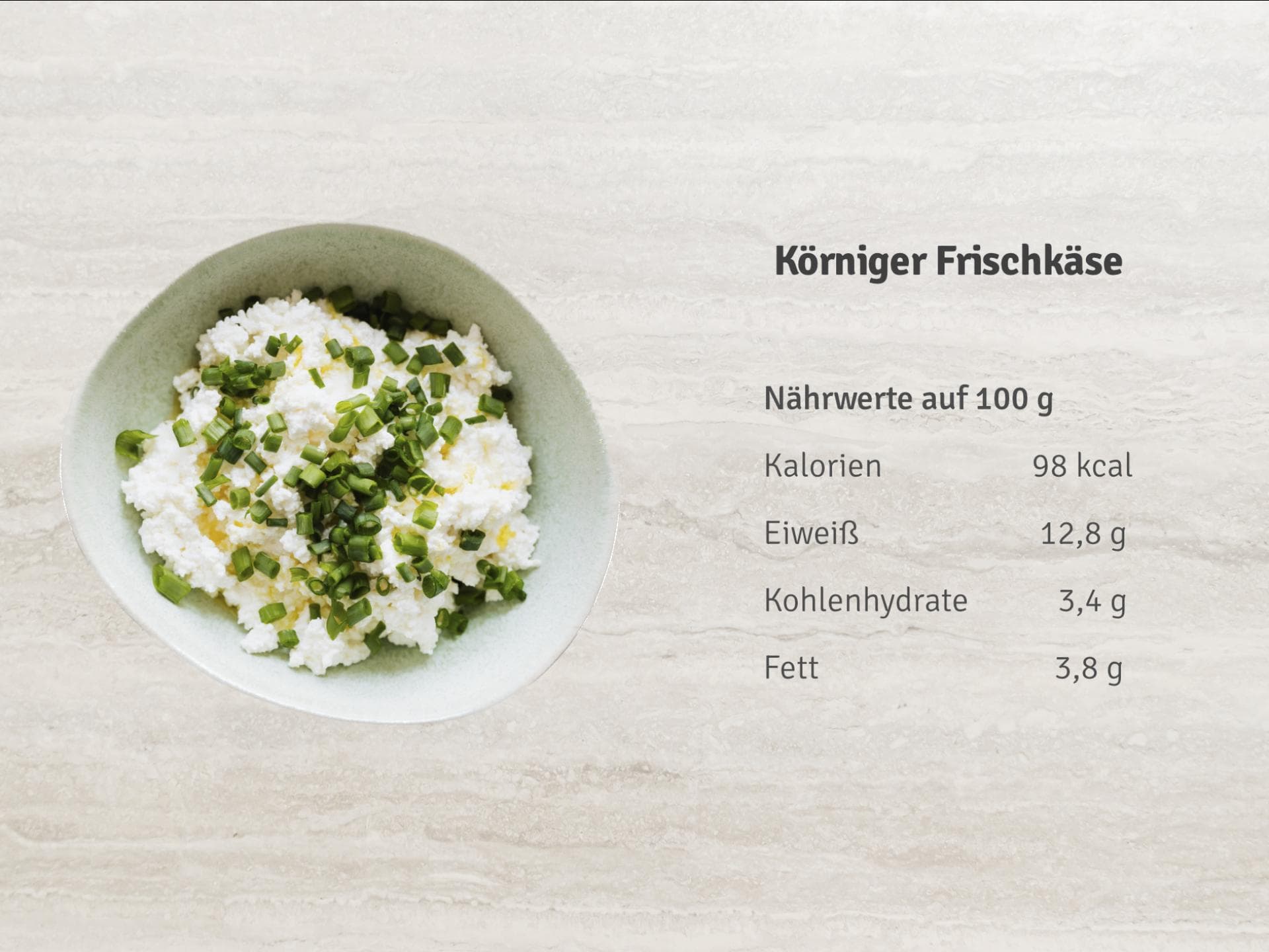 Körniger Frischkäse Nährwerte