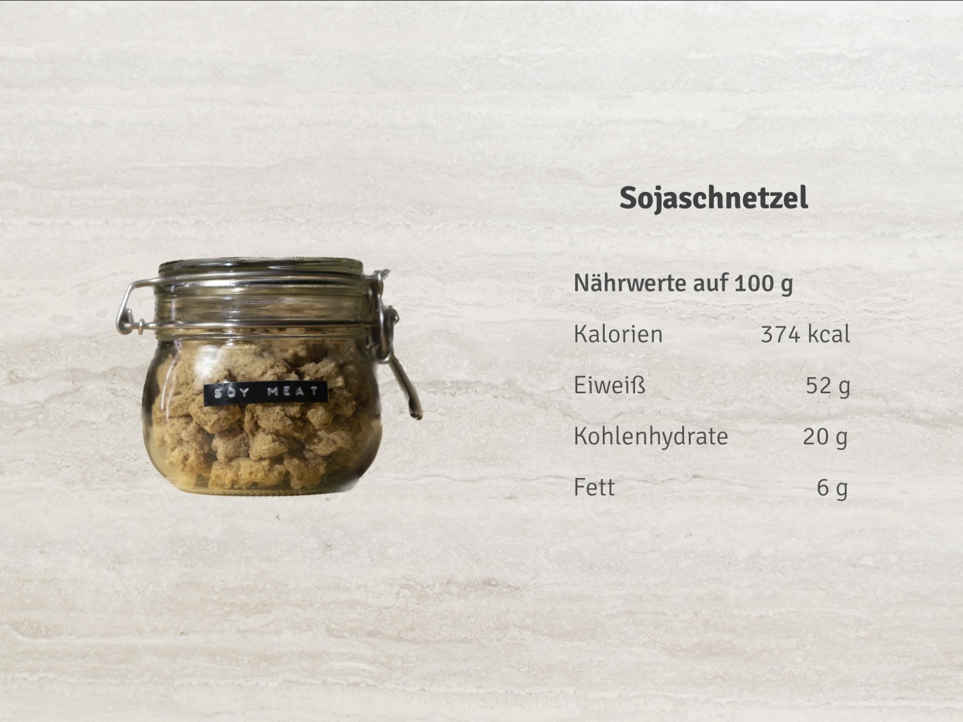 Sojaschnetzel Nährwerte