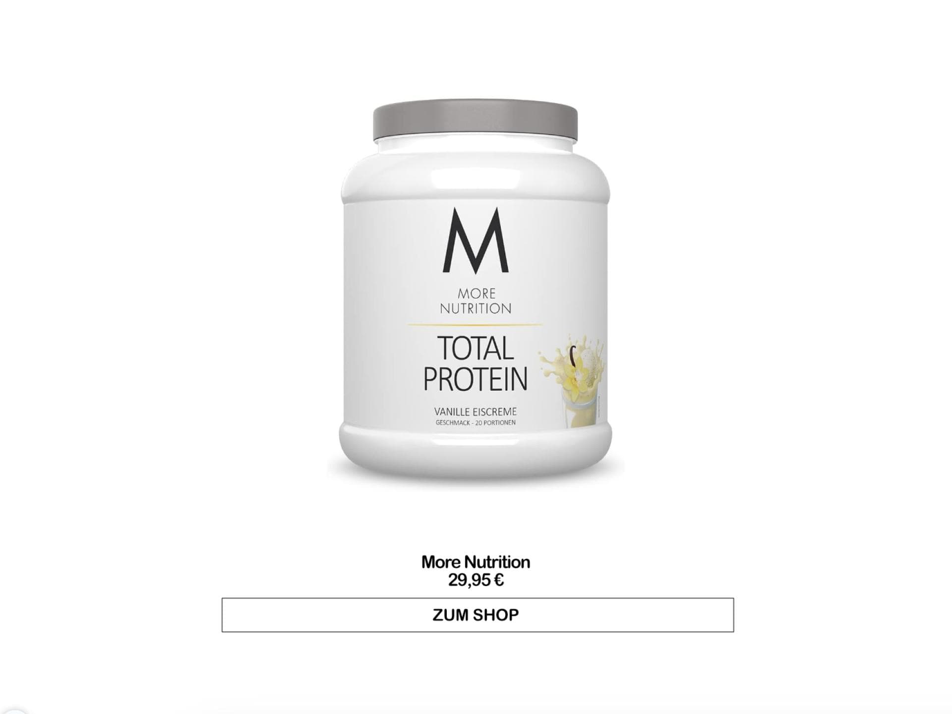 Abnehmen mit Eiweißpulver von More Nutrition