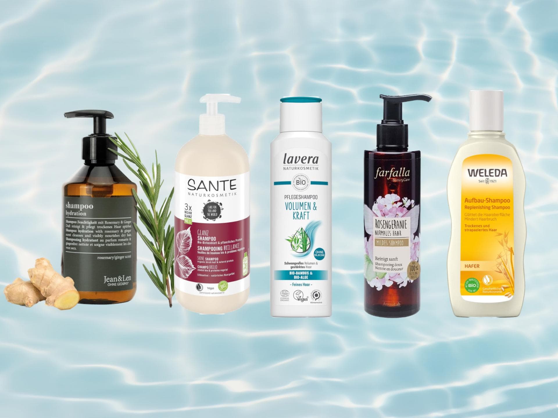Shampoos ohne Silikone 