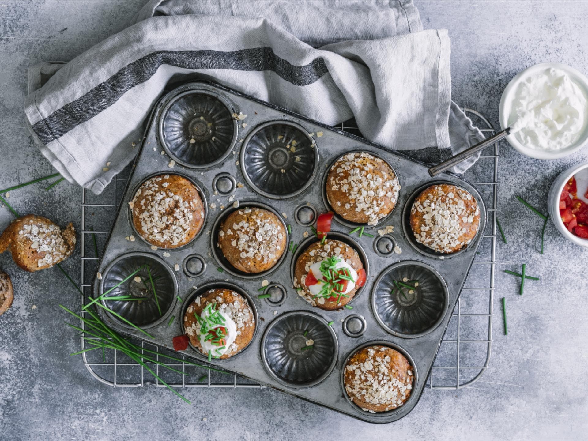 Vollkorn Muffins mit Skyr