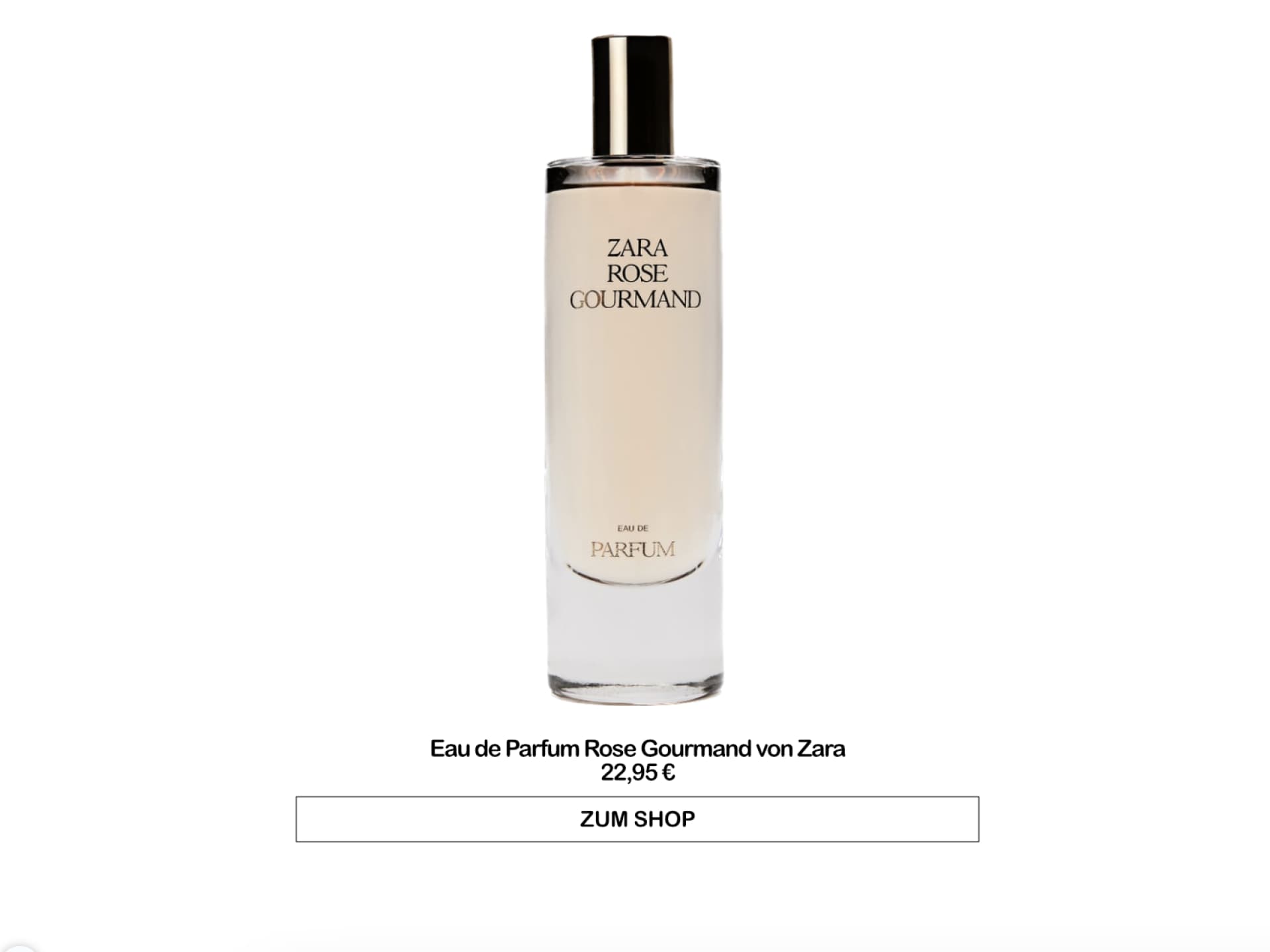 Eau de Parfum Rose Gourmand von Zara