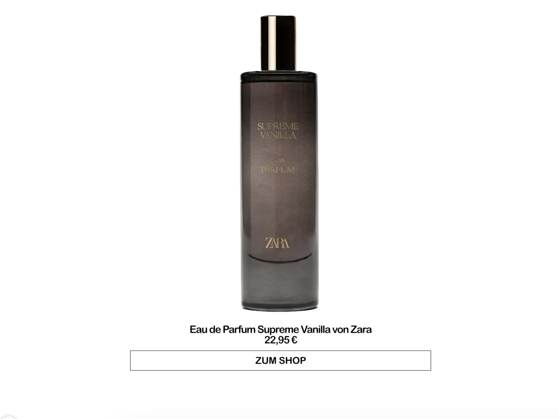 Eau de Parfum Supreme Vanilla von Zara