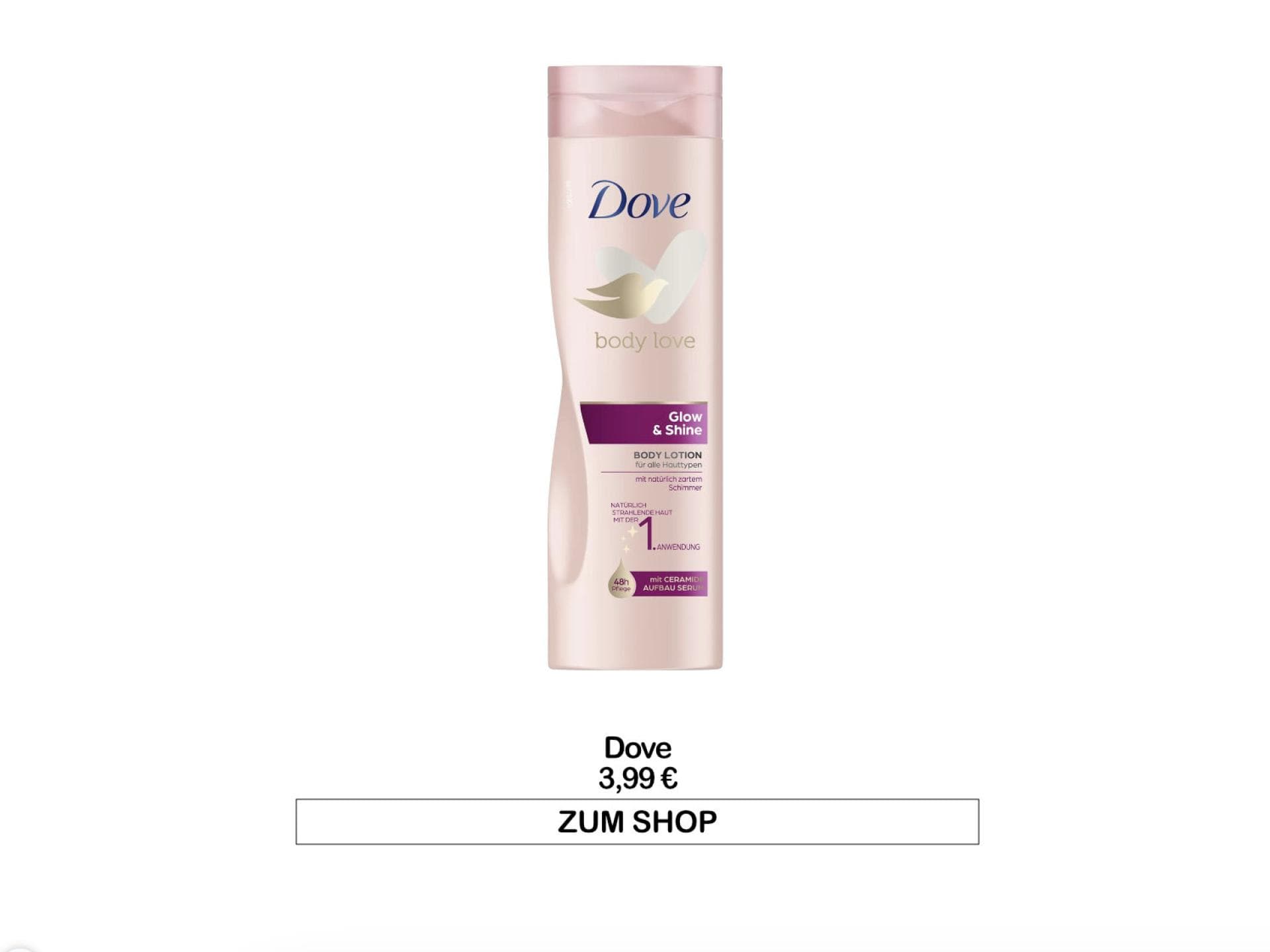 Body Glow von Dove 